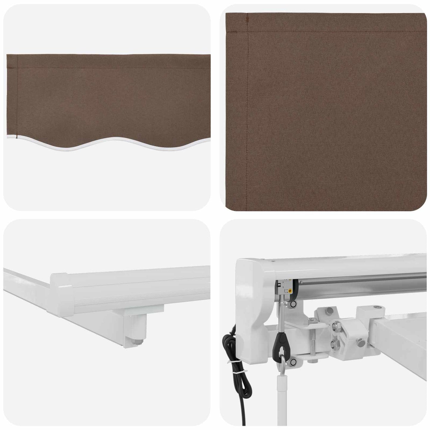 Electric Retractable Awning Taupe 4.5 x 3.5 m