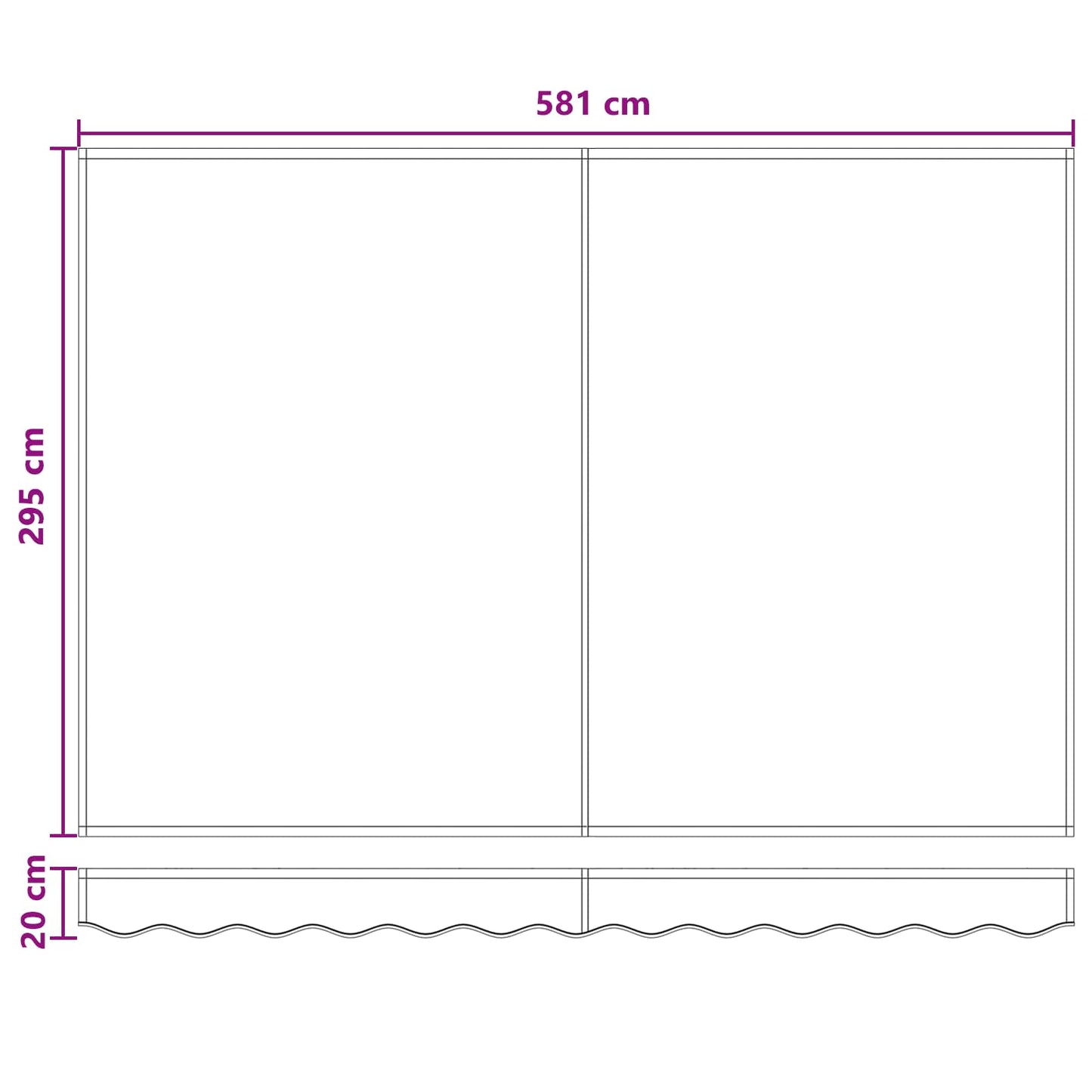 Retractable Awning Taupe 600 x 300 cm Fabric and Aluminium
