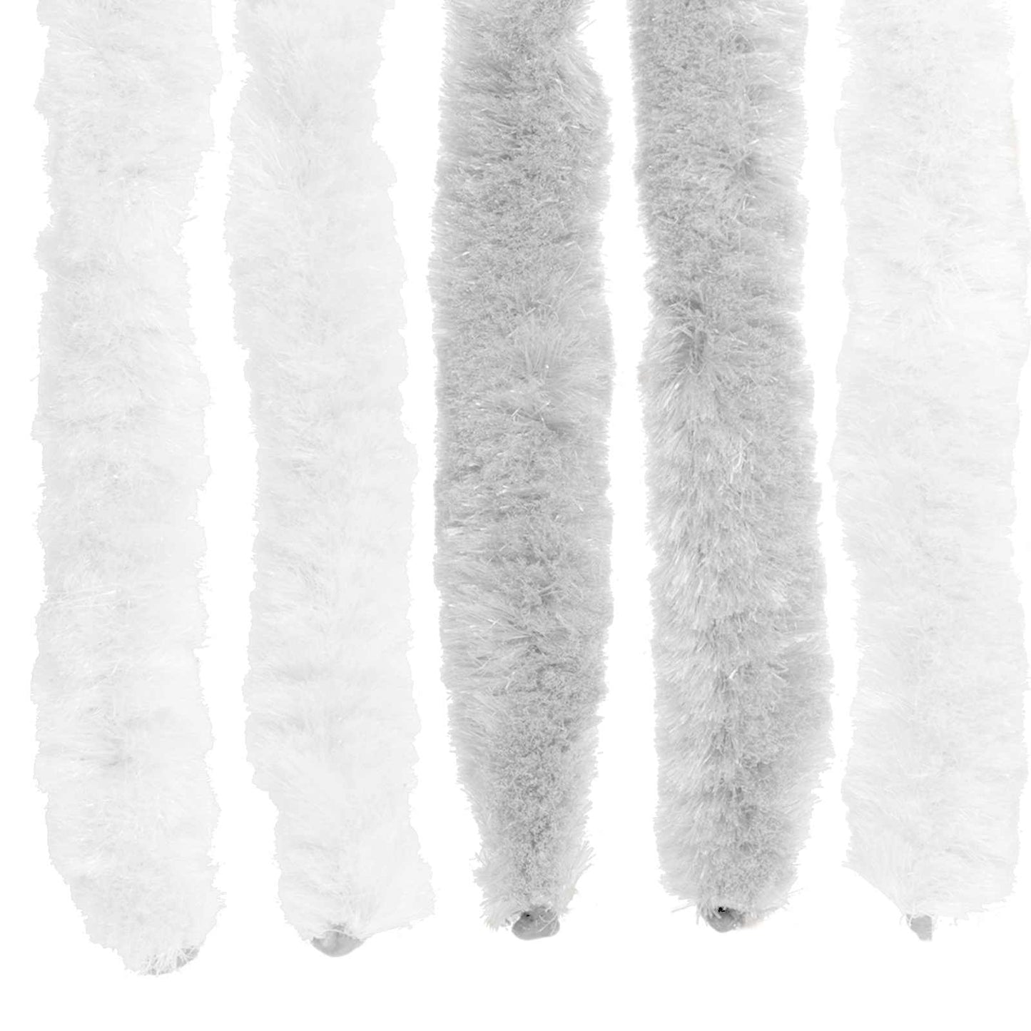 Insect Curtain Chenille Light Grey and White 100 x 200 cm