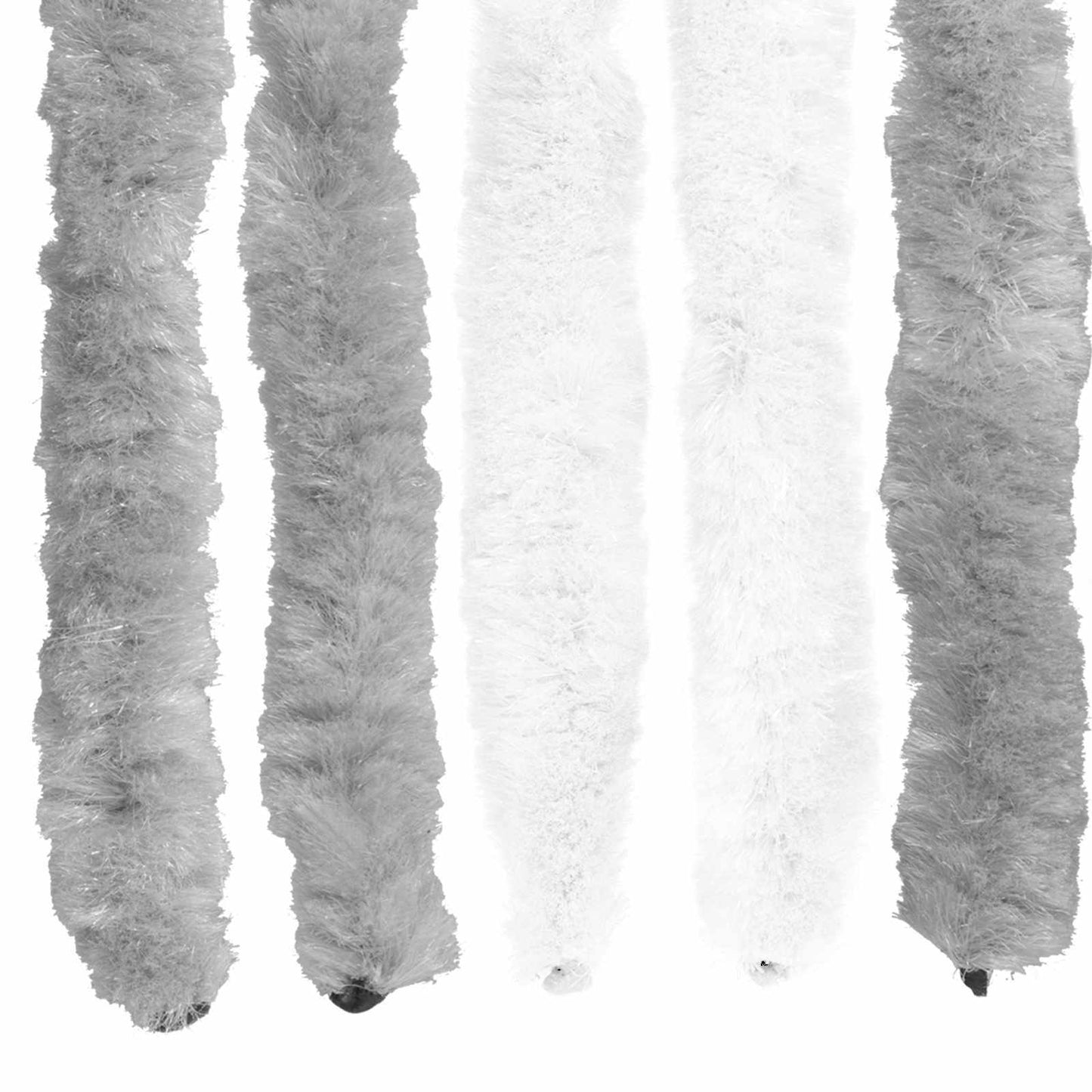 Insect Curtain Chenille Grey and White 100 x 220 cm 100% PP