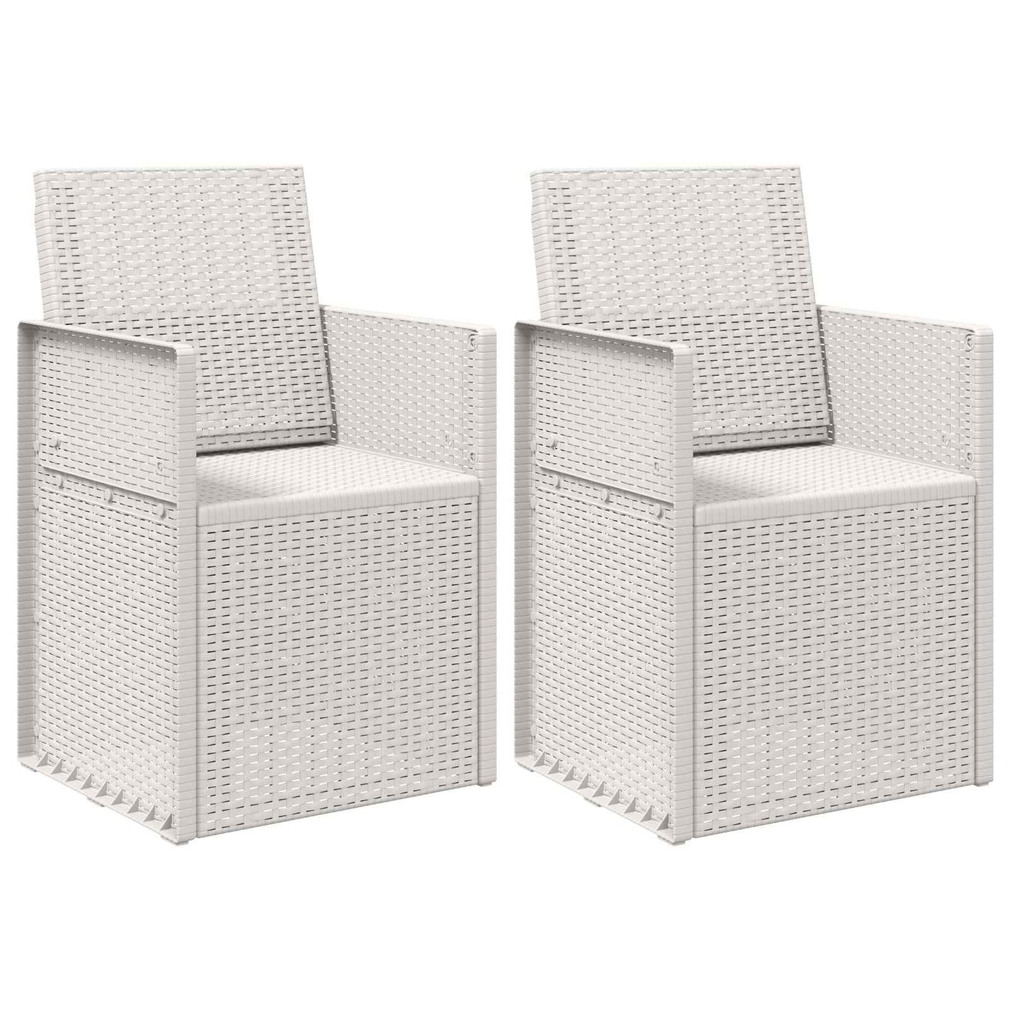 Garden Dining Chairs 2 pcs White PP
