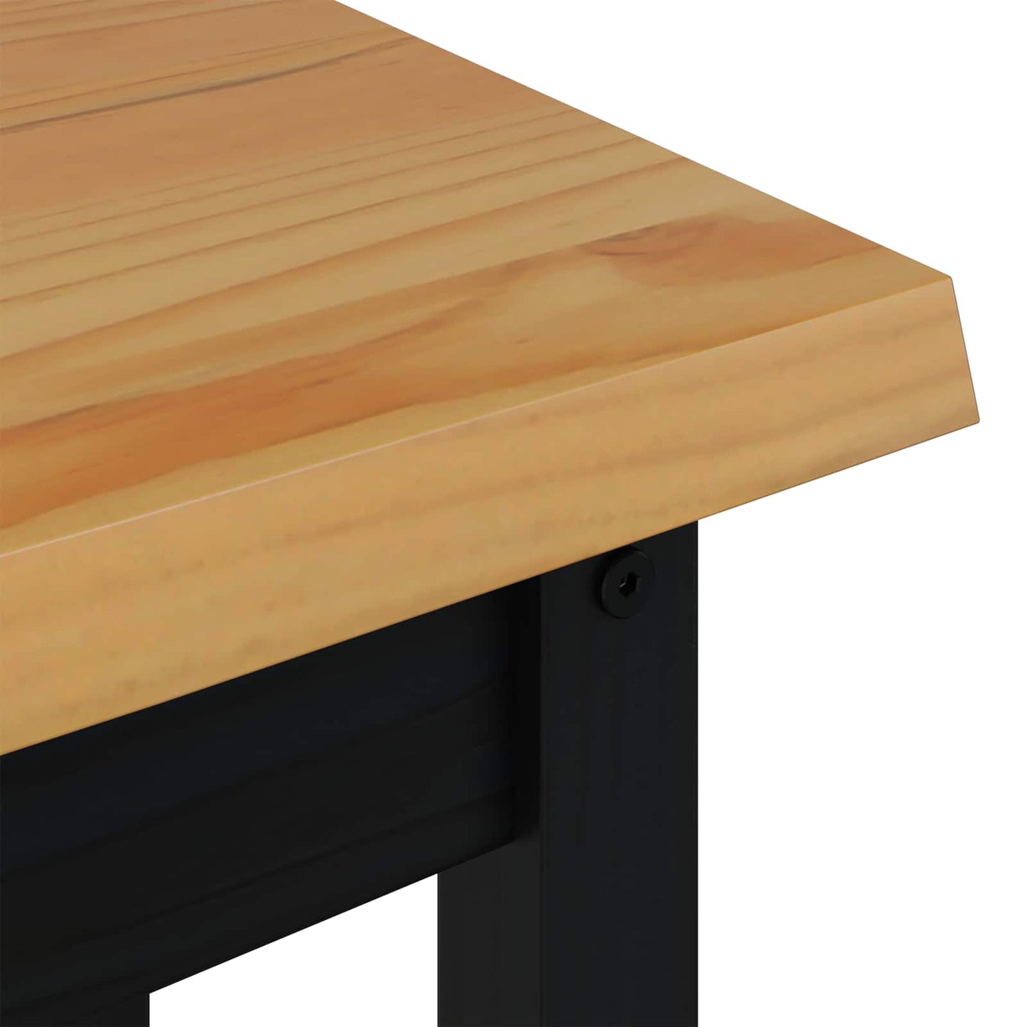 Console Table EKAI Black 112 x 35 x 76 cm Solid Pine Wood