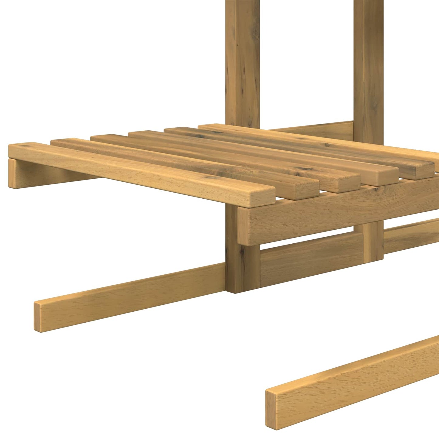 Plant Stand White 82 x 36 x 60 cm Solid Acacia Wood