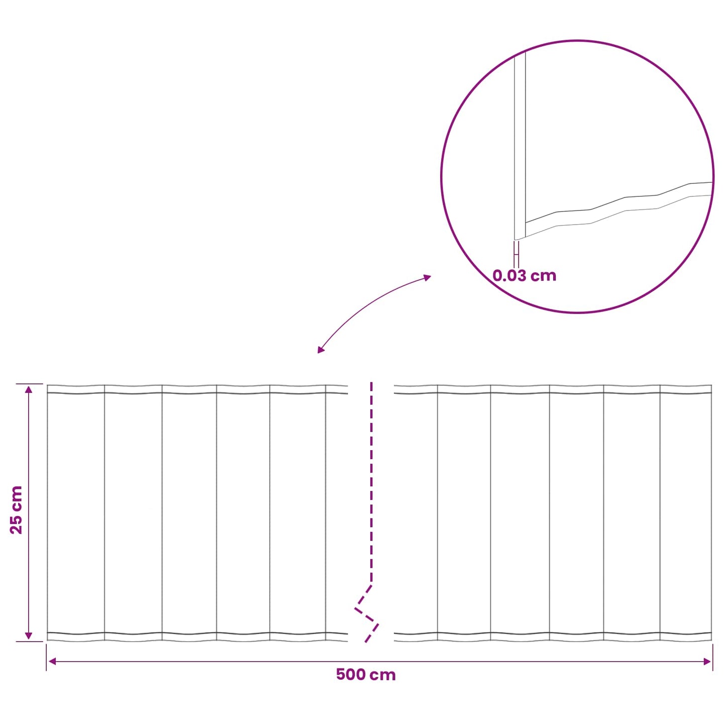 Lawn Edging 5 m x 25 cm Galvanised Steel Silver