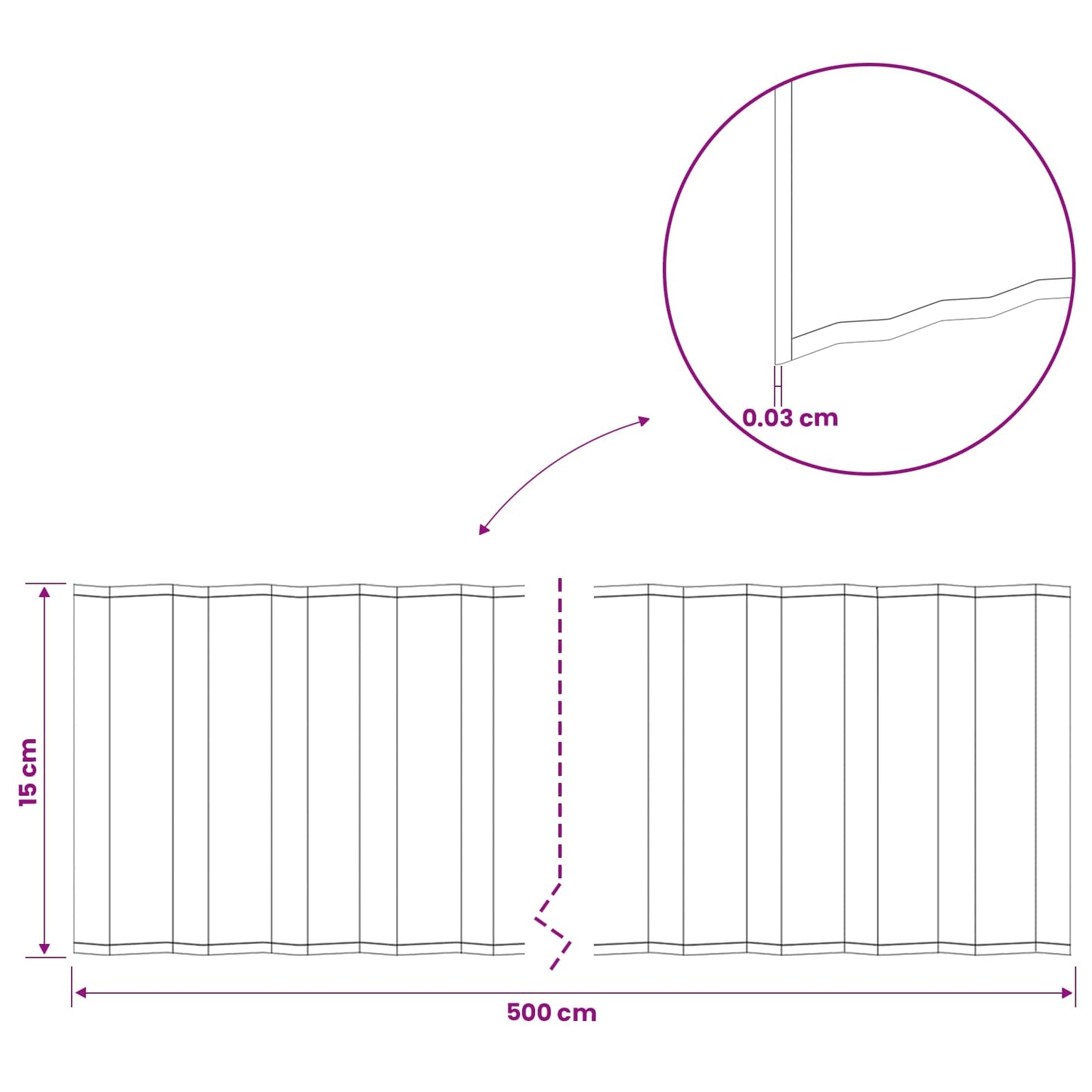 Lawn Edging 5 m x 15 cm Galvanised Steel Silver