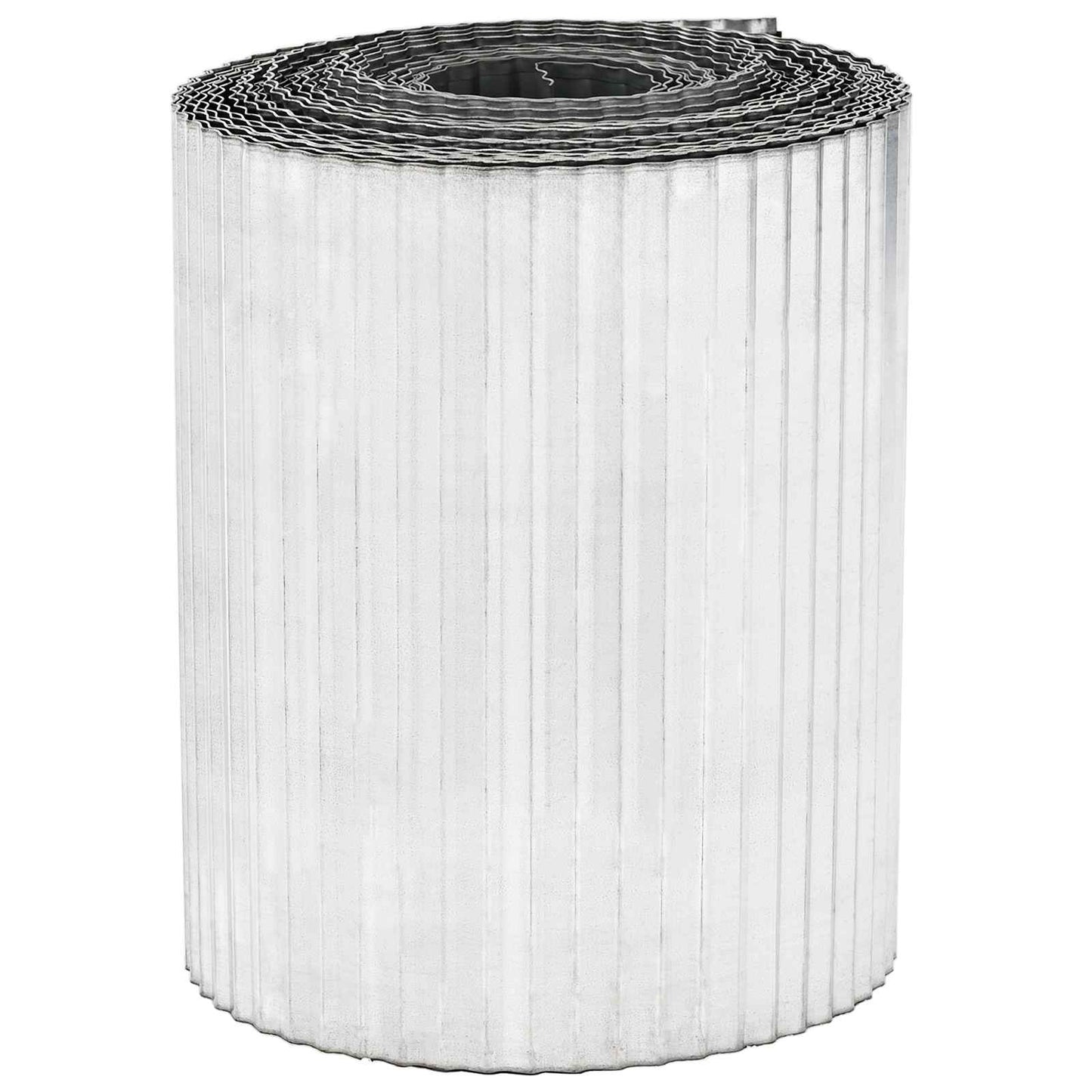 Lawn Edging 20 m x 25 cm Galvanised Steel Silver