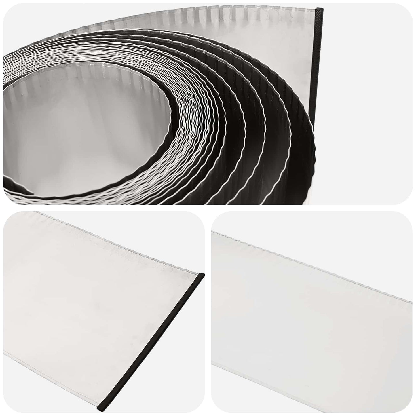 Lawn Edging 5 m x 10 cm Galvanised Steel Silver