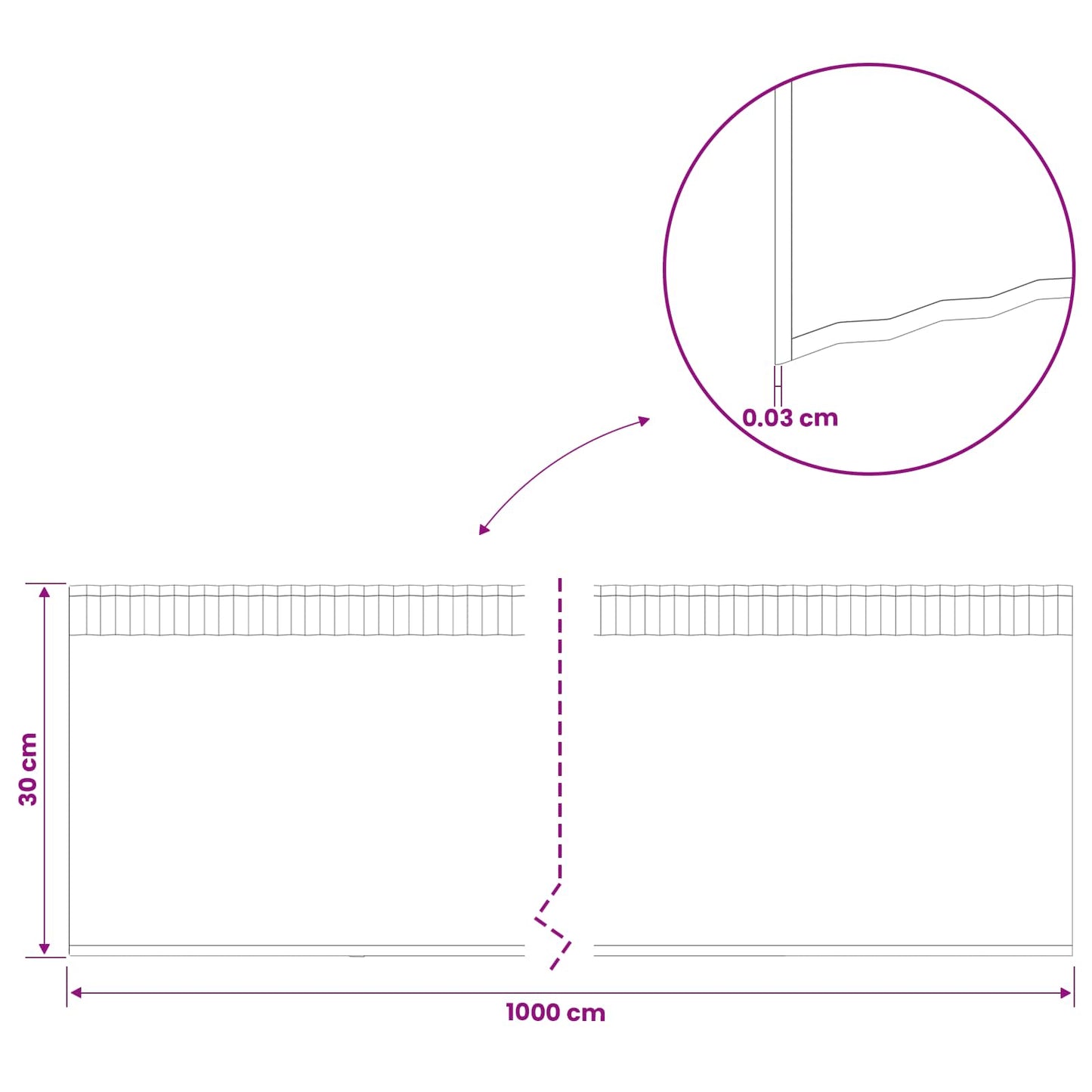 Lawn Edging 10 m x 30 cm Galvanised Steel Silver