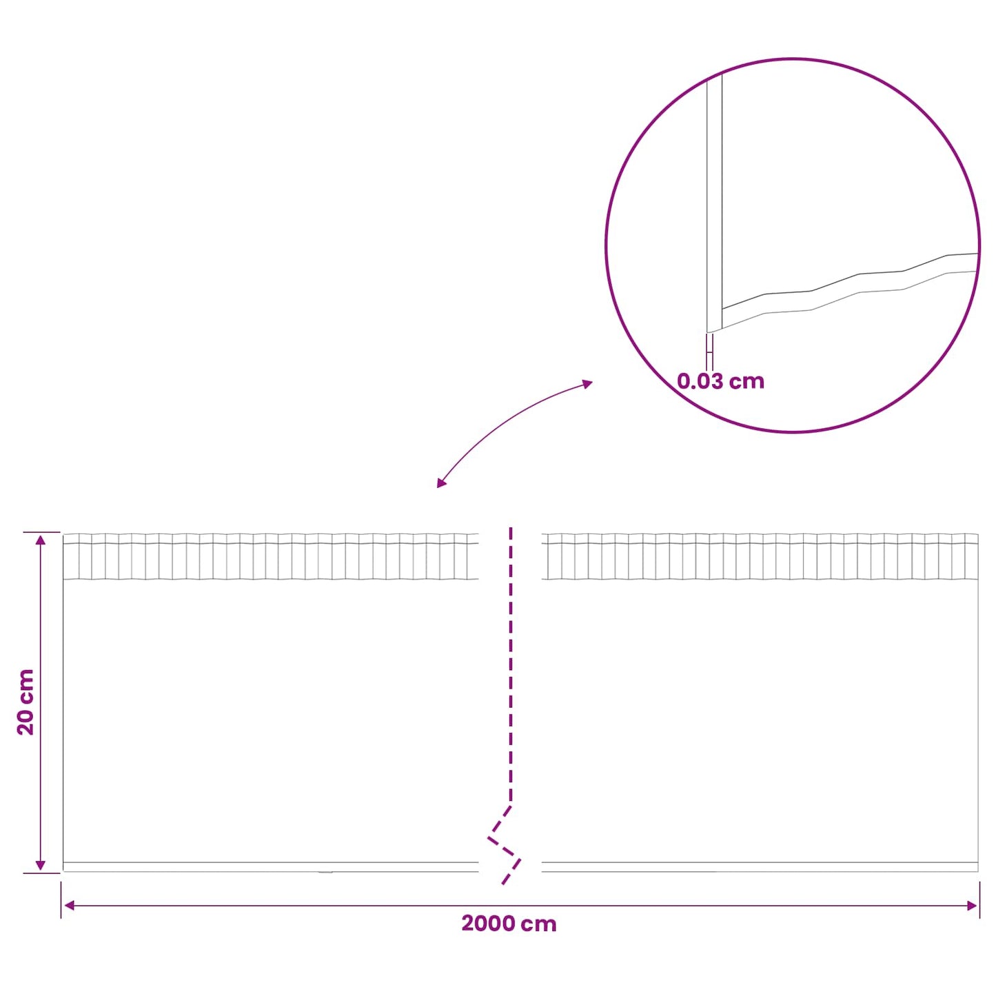 Lawn Edging 20 m x 20 cm Galvanised Steel Silver