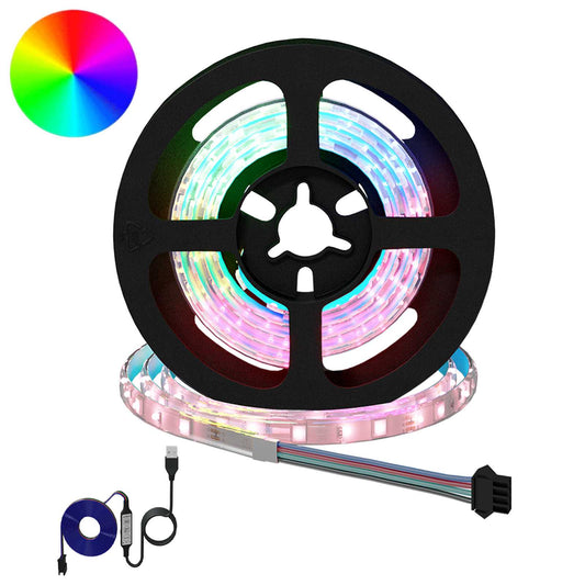 LED Strip 12 pcs Black and Transparent Copper and Plastic