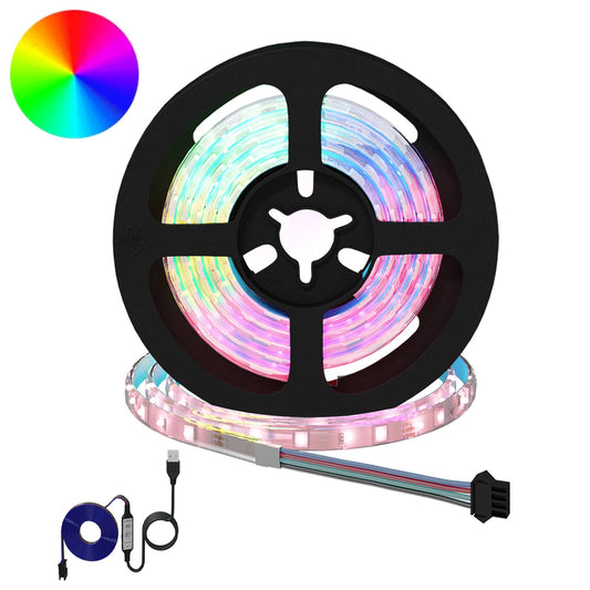 LED Strip 12 pcs Black and Transparent Copper and Plastic