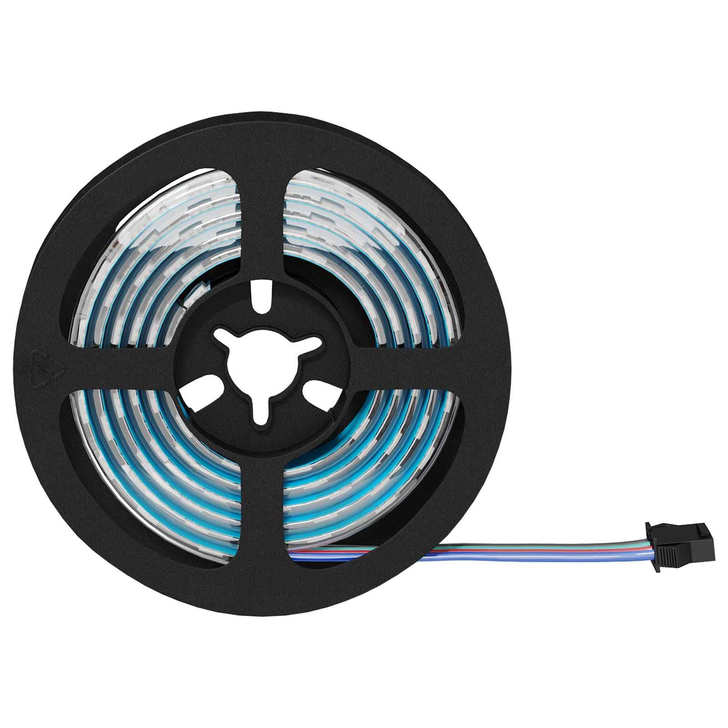 LED Strip 2 pcs Black and Transparent Copper and Plastic