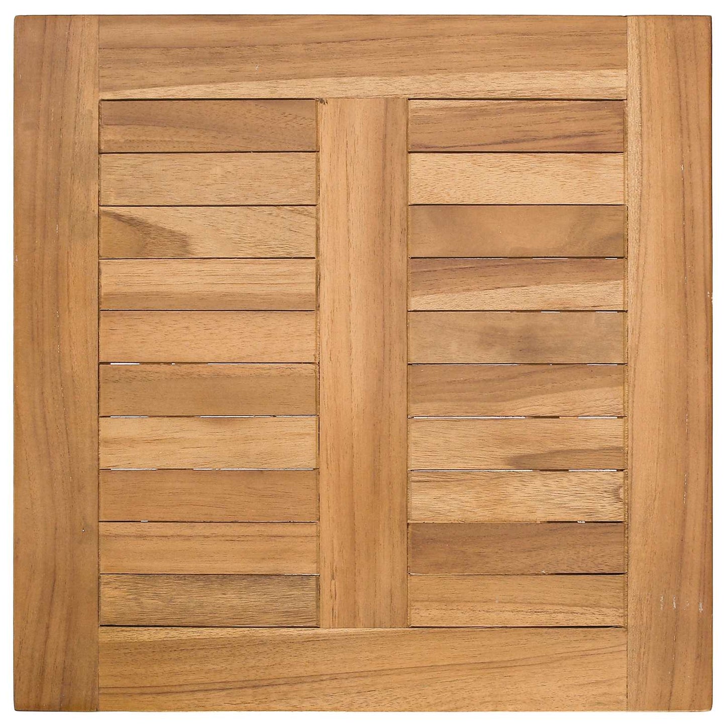 Folding Deck Chair with Table Natural Solid Teak Wood