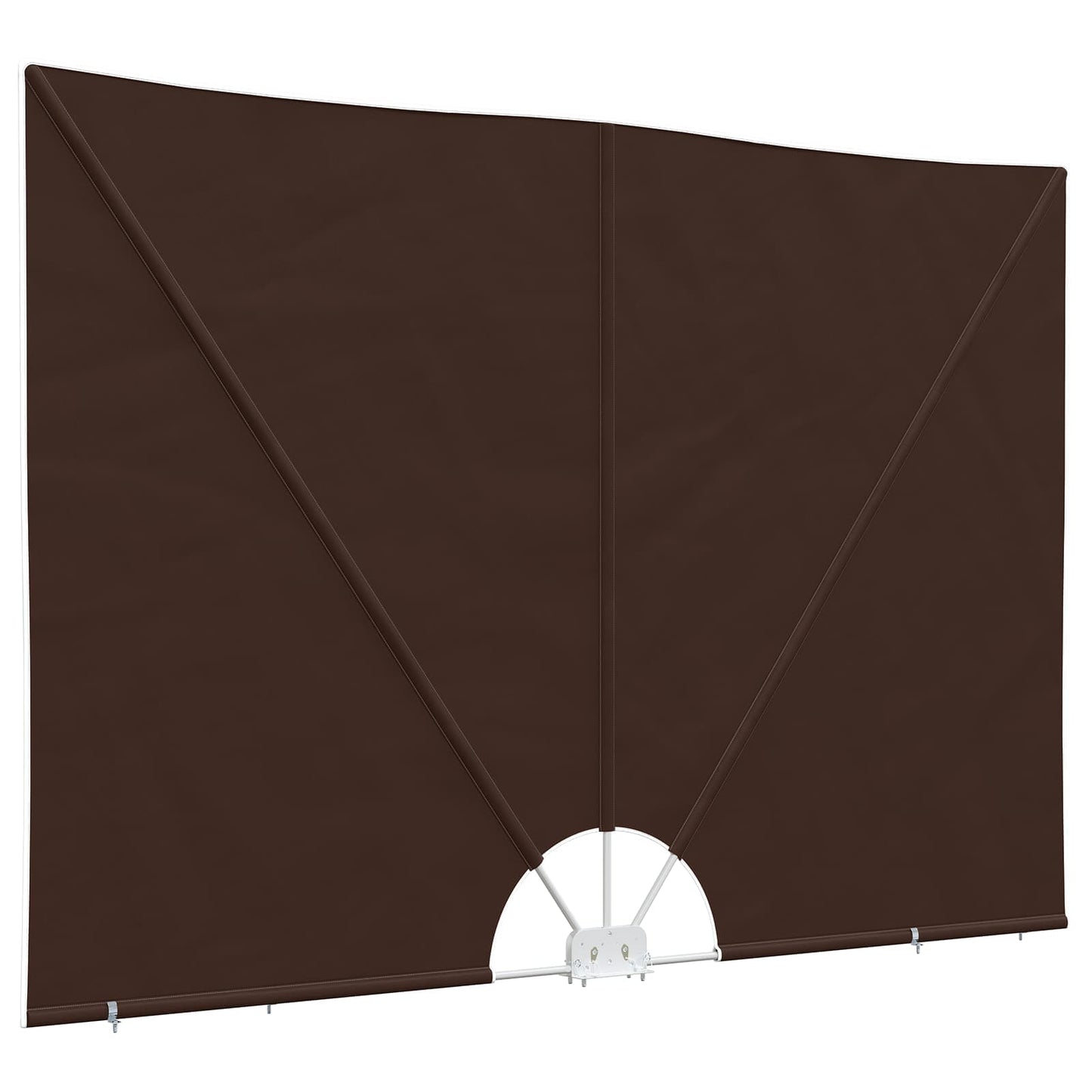 Balcony Privacy Screen 240 x 160 cm Polyester Rectangular Brown