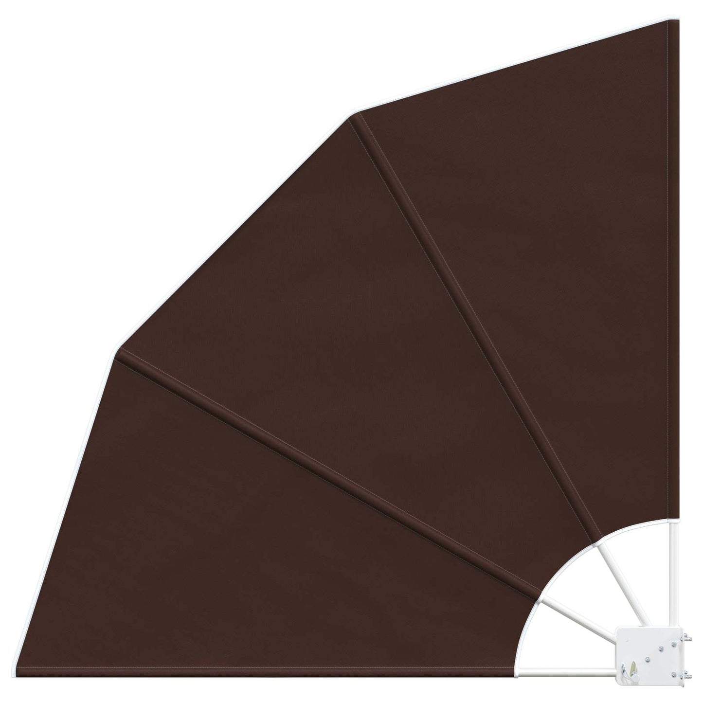 Balcony Privacy Screen 115 x 115 cm Polyester Brown