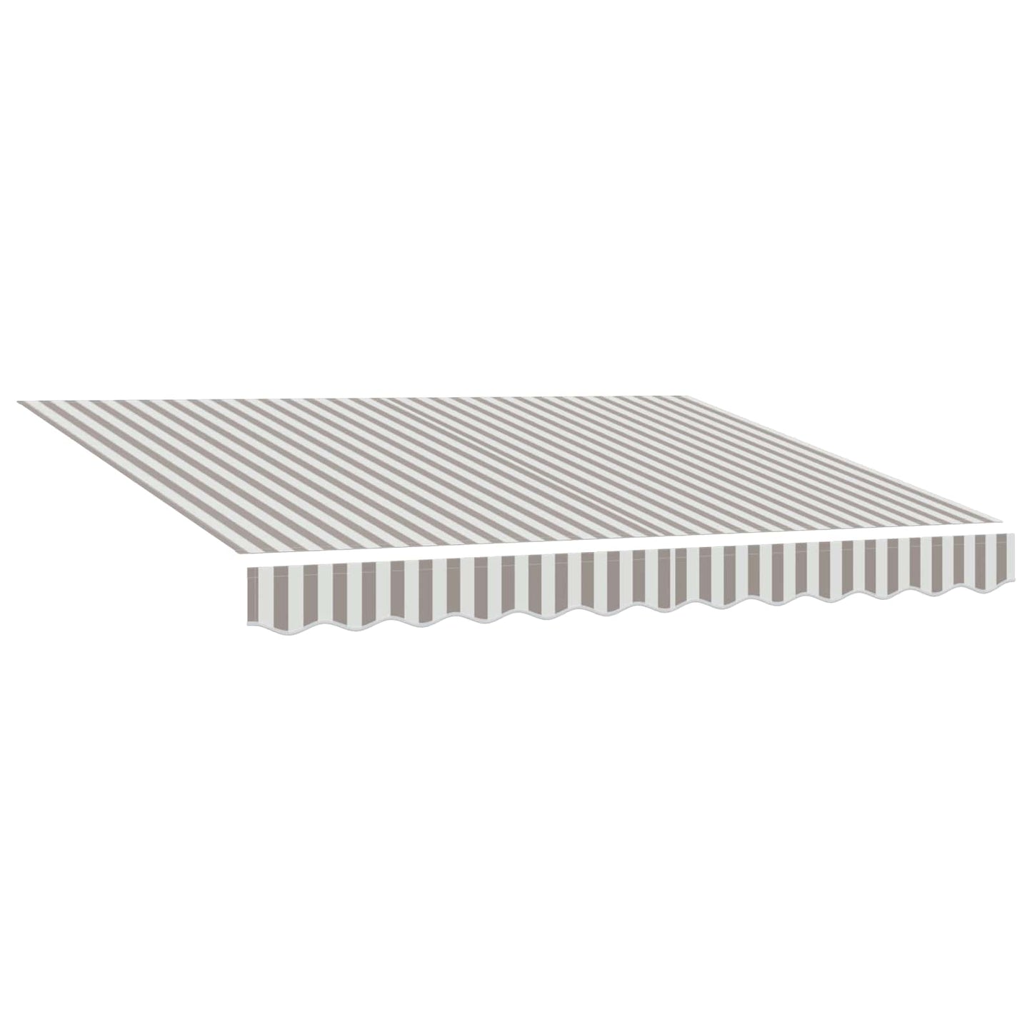 Awning Replacement Fabric Light Grey and White 329 x 195 cm