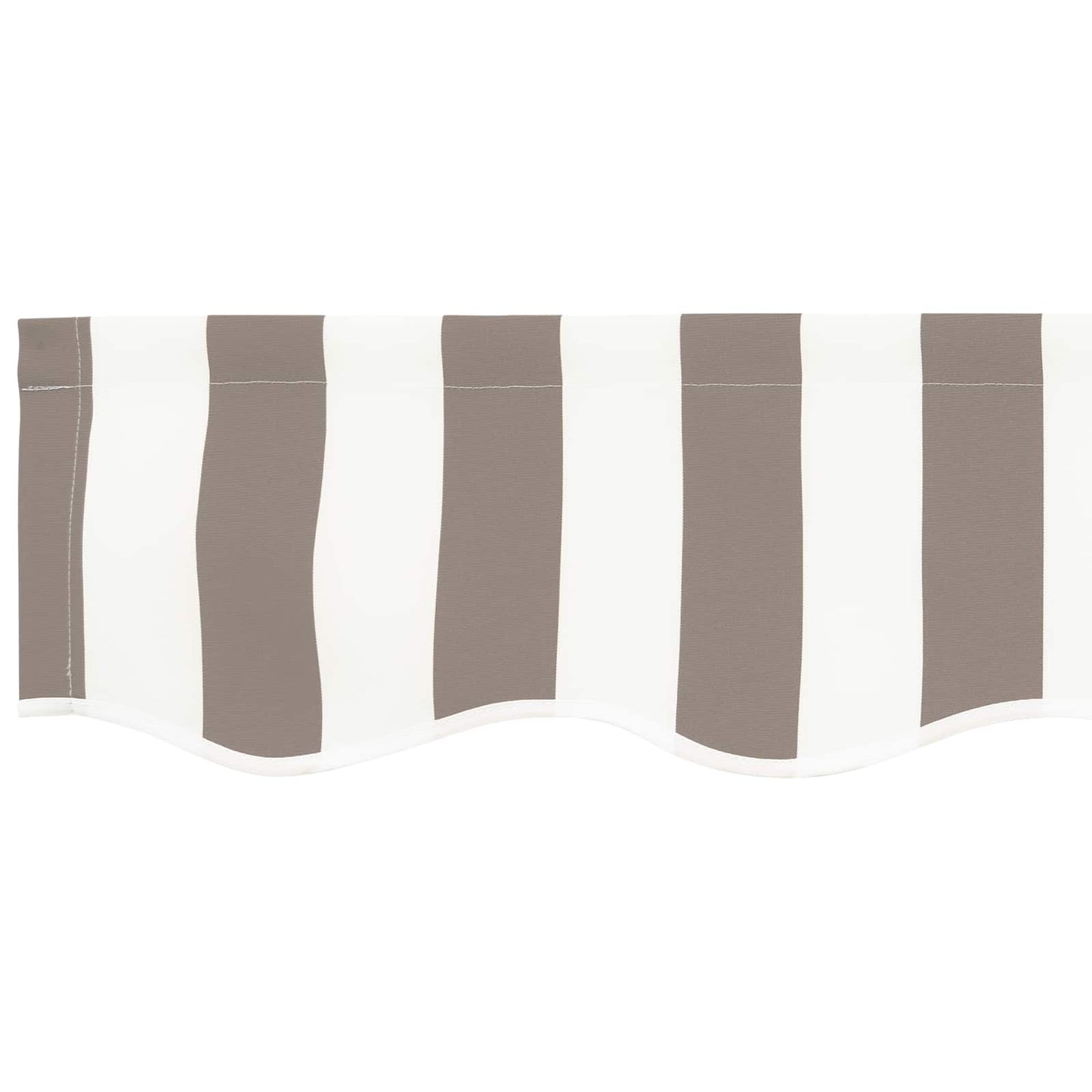 Awning Replacement Fabric Light Grey and White 431 x 295 cm