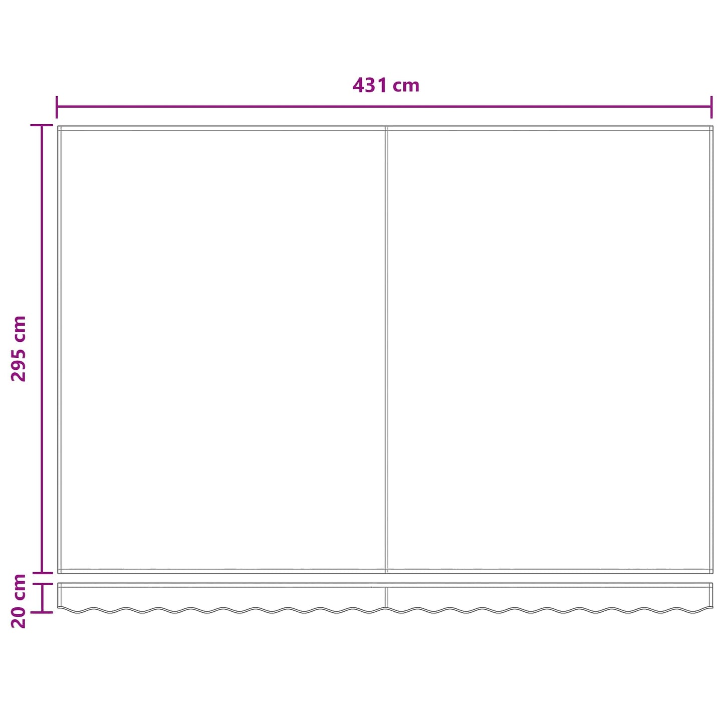 Awning Replacement Fabric Sand 431 x 295 cm Polyester