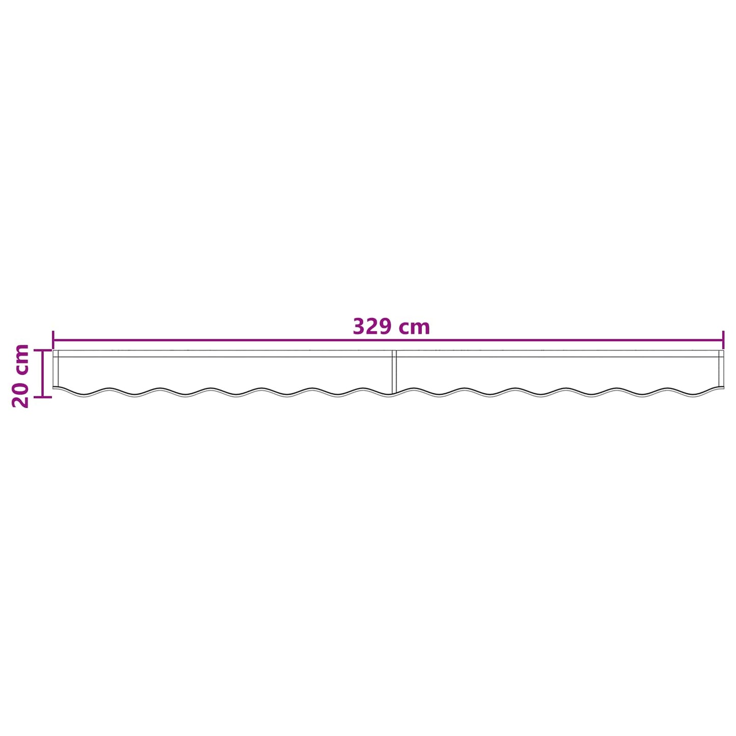 Awning Valance Replacement Taupe 329 x 20 cm Polyester