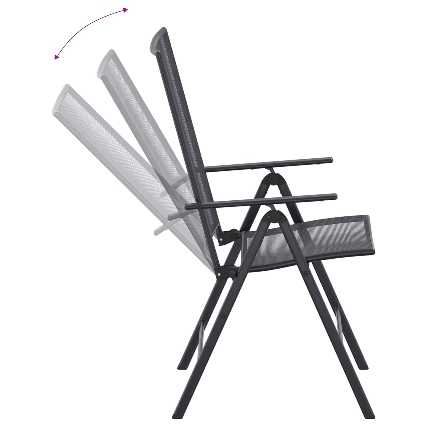 Garden Dining Set 9 pcs Anthracite Mesh and Steel