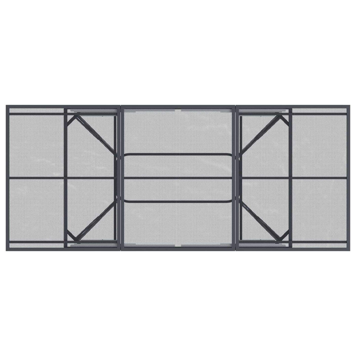 Garden Dining Set 7 pcs Anthracite Mesh and Steel