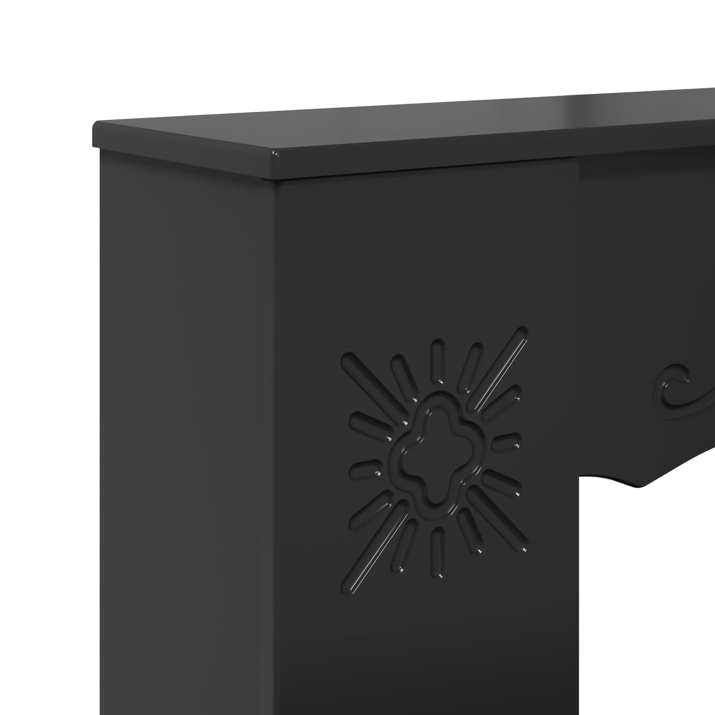 Fireplace Surround Black 102 x 20 x 102 cm Engineered Wood