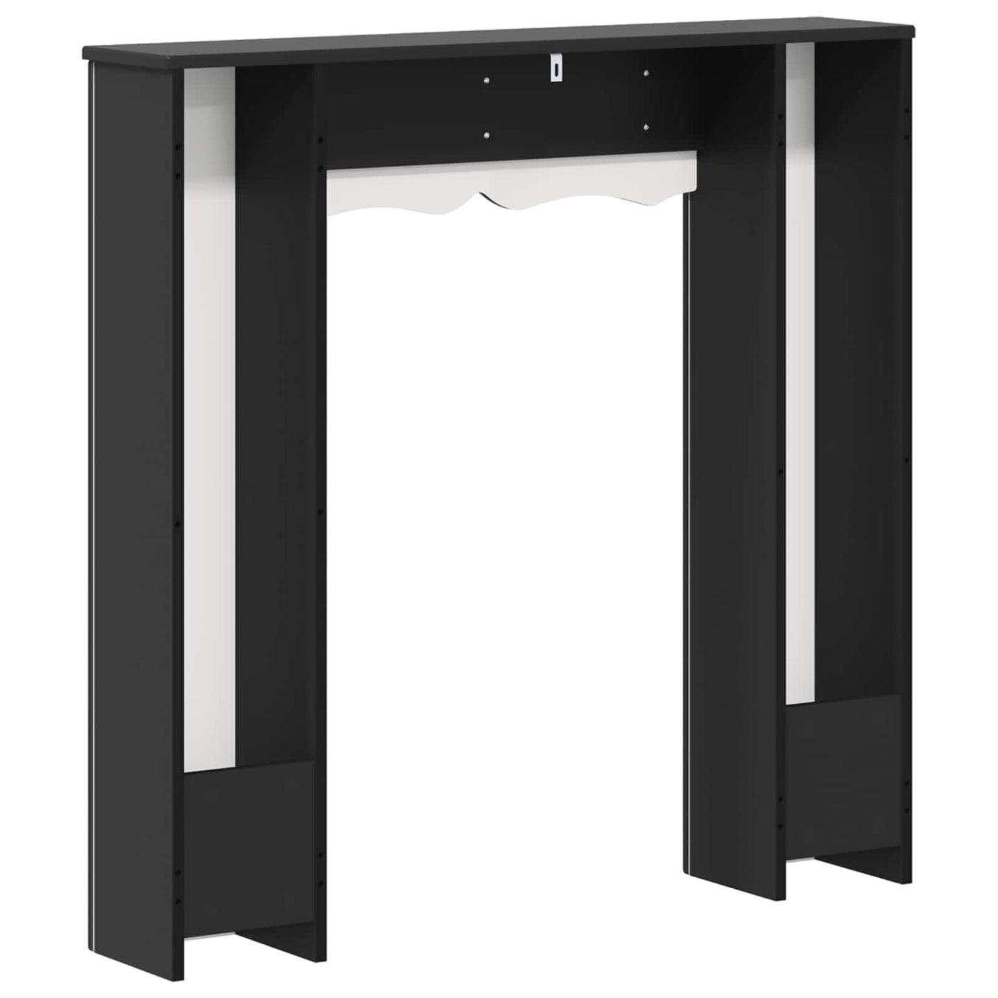 Fireplace Surround Black 102 x 20 x 102 cm Engineered Wood