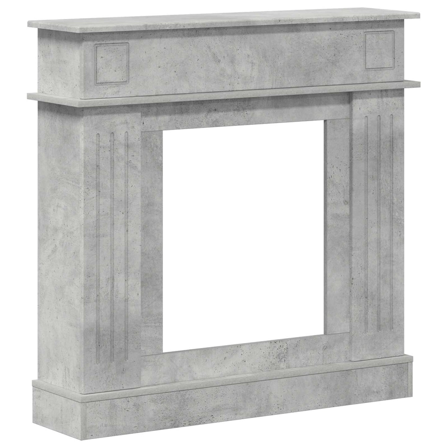 Fireplace Surround Concrete Grey 102 x 26 x 100 cm