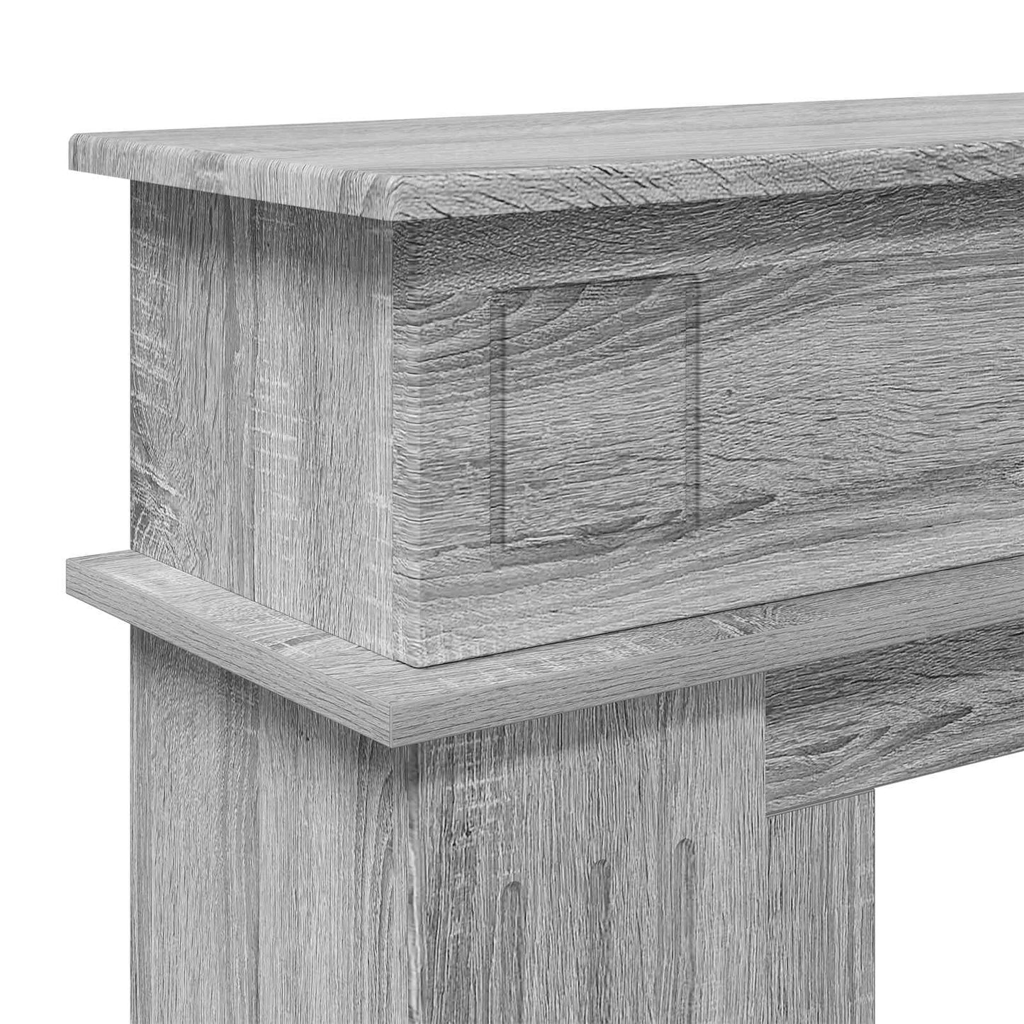 Fireplace Surround Grey Sonoma 102 x 26 x 100 cm