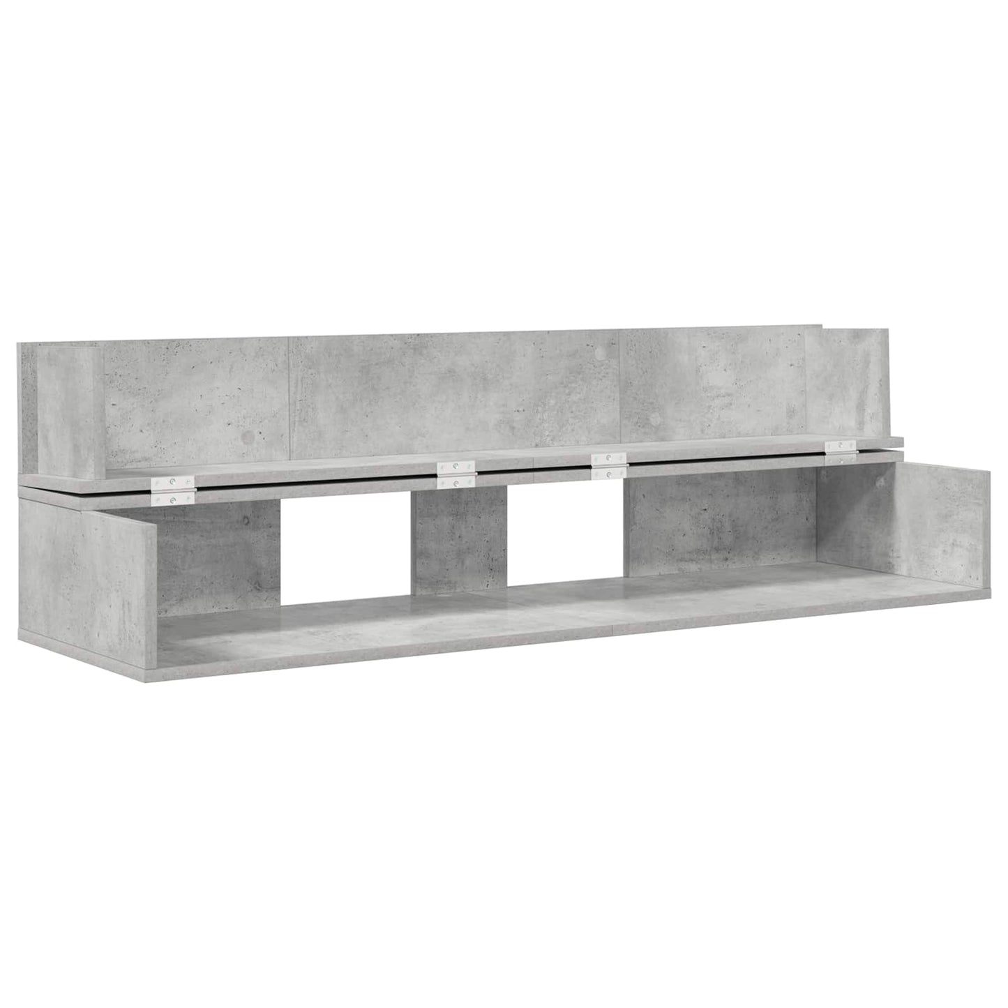 Studio Desk Concrete Grey 152 x 40 x 19.5 cm Engineered Wood