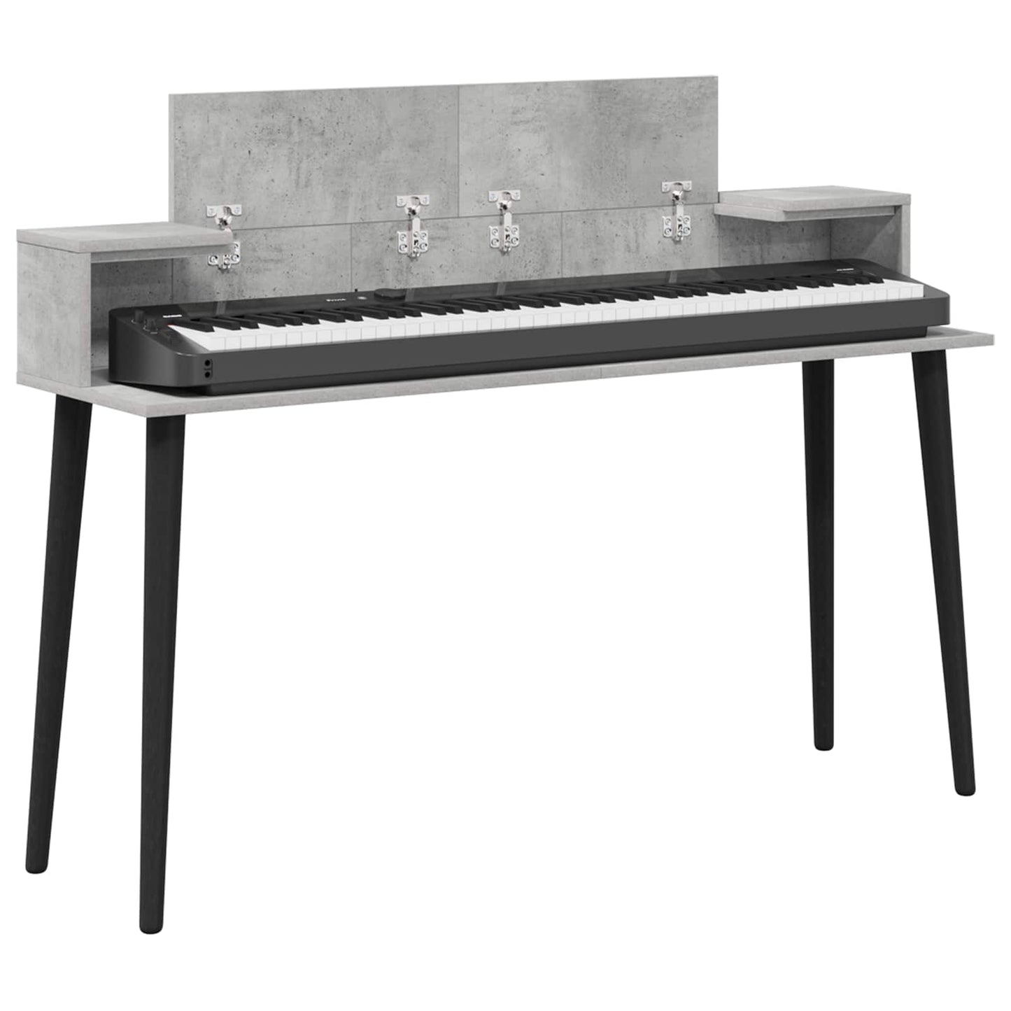 Studio Desk Concrete Grey 152 x 36 x 19.5 cm Engineered Wood