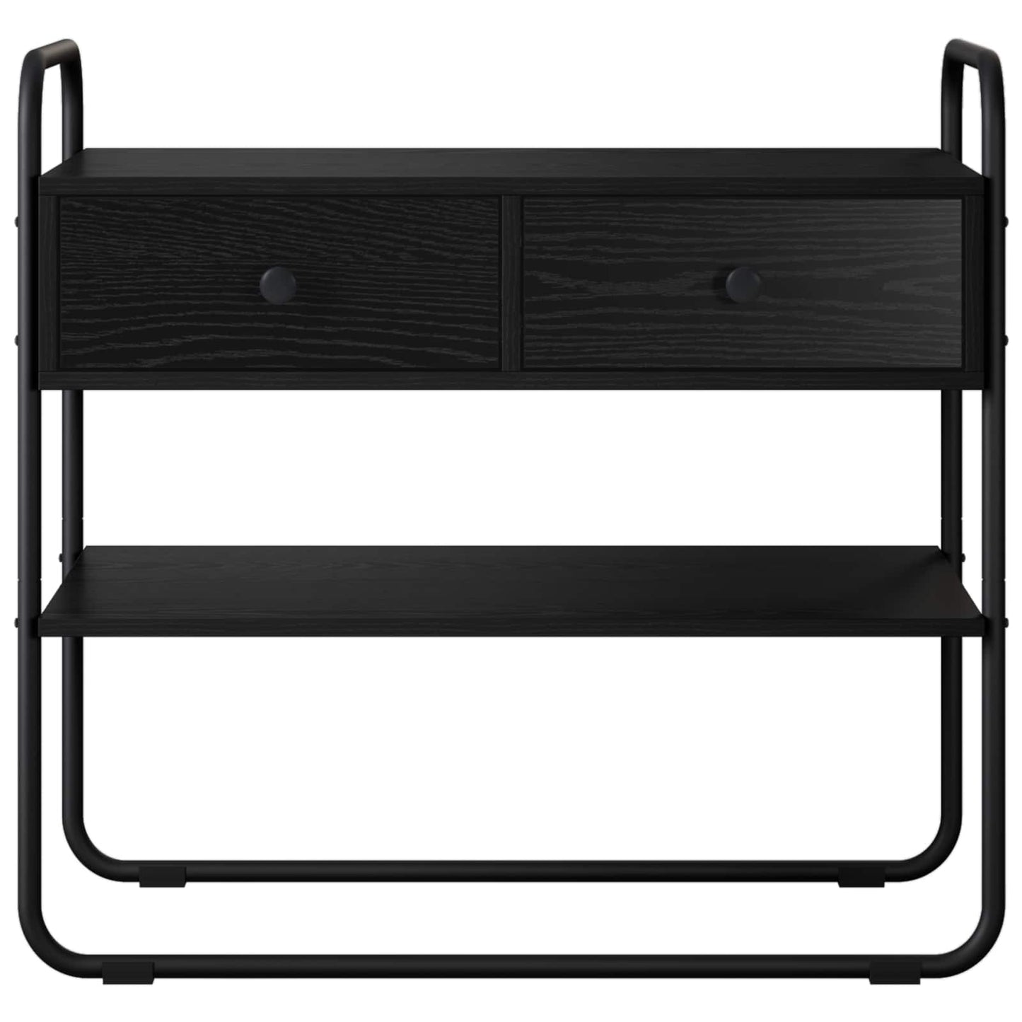 Console Table Black Oak 100 x 40 x 75 cm Engineered Wood