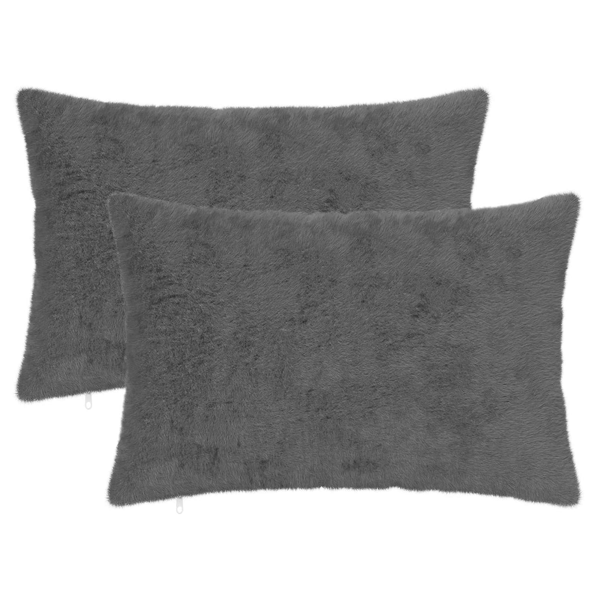 Cushion Cover 2 pcs HEERLEN Dark Grey 50 x 70 cm