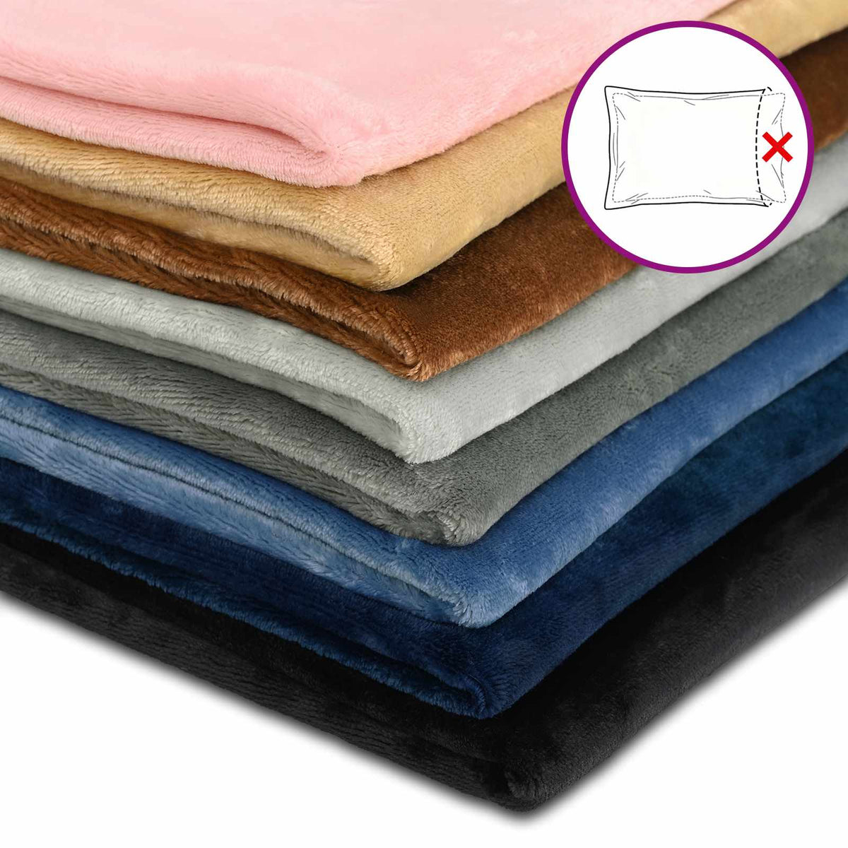 Cushion Cover 2 pcs HEERLEN Light Grey 65 x 65 cm Flannel