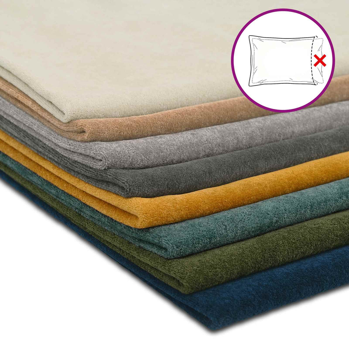 Cushion Cover 6 pcs HEERLEN Taupe Dia. 30 cm Microfiber Fleece