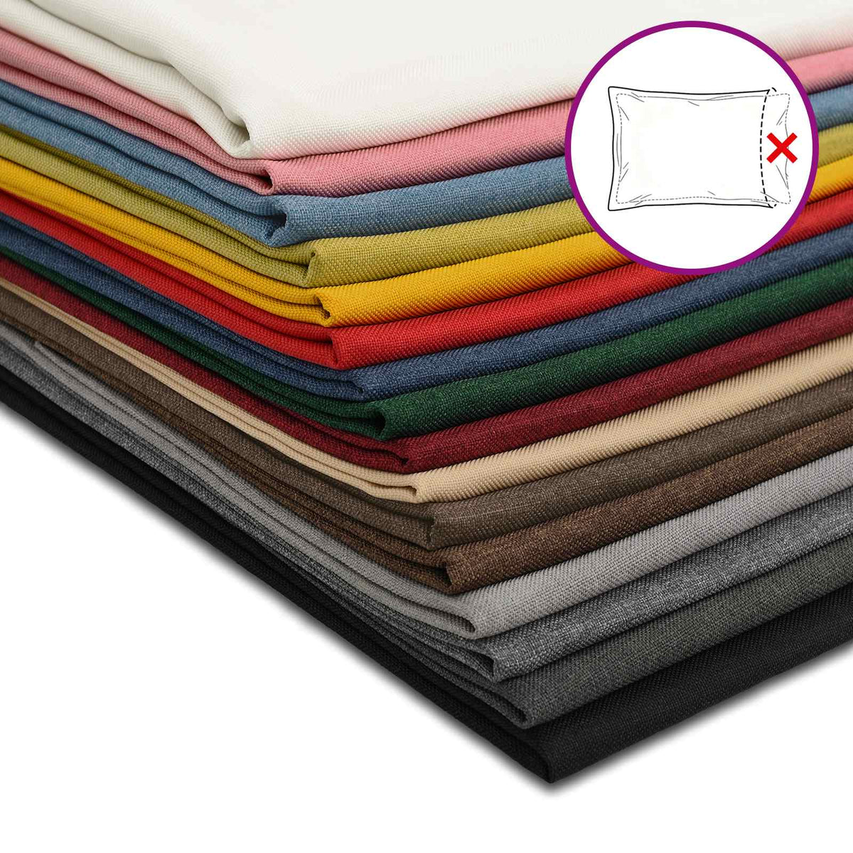 Cushion Cover 6 pcs HEERLEN Red Dia. 40 cm Fabric