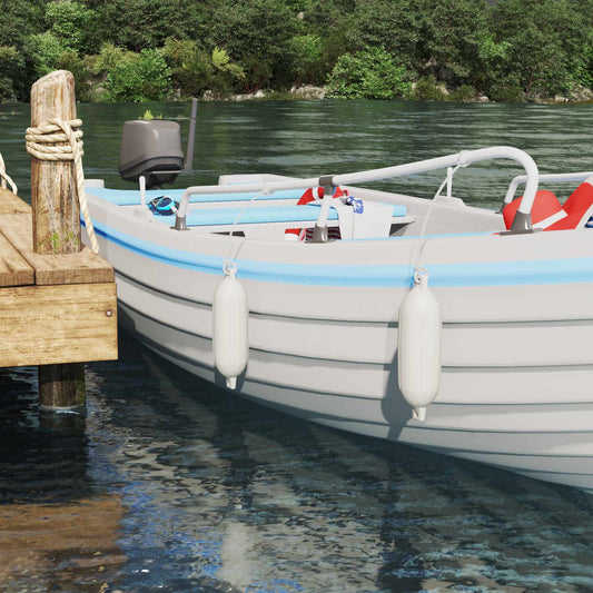 Boat Fenders 2 pcs Ø 11 x 40 cm White PVC