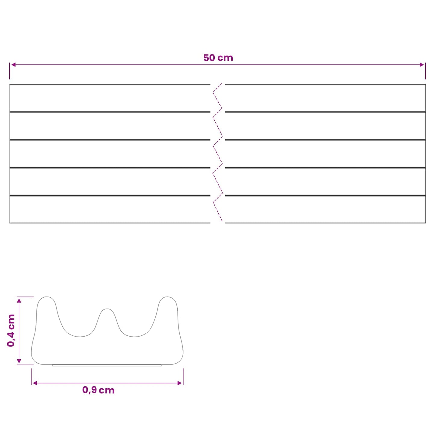 Self-Adhesive Window Seal White 9 x 4 mm 50 m EPDM Foam