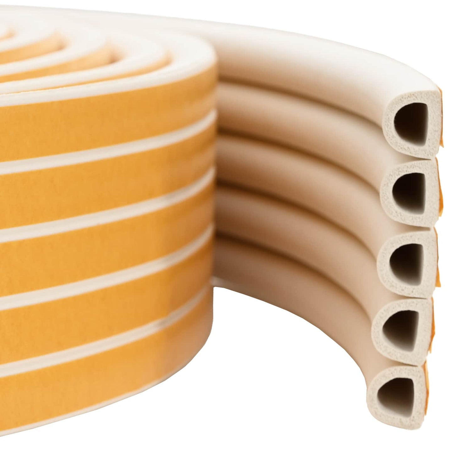 Self-Adhesive Window Seal White 14 x 12 mm 50 m EPDM Foam