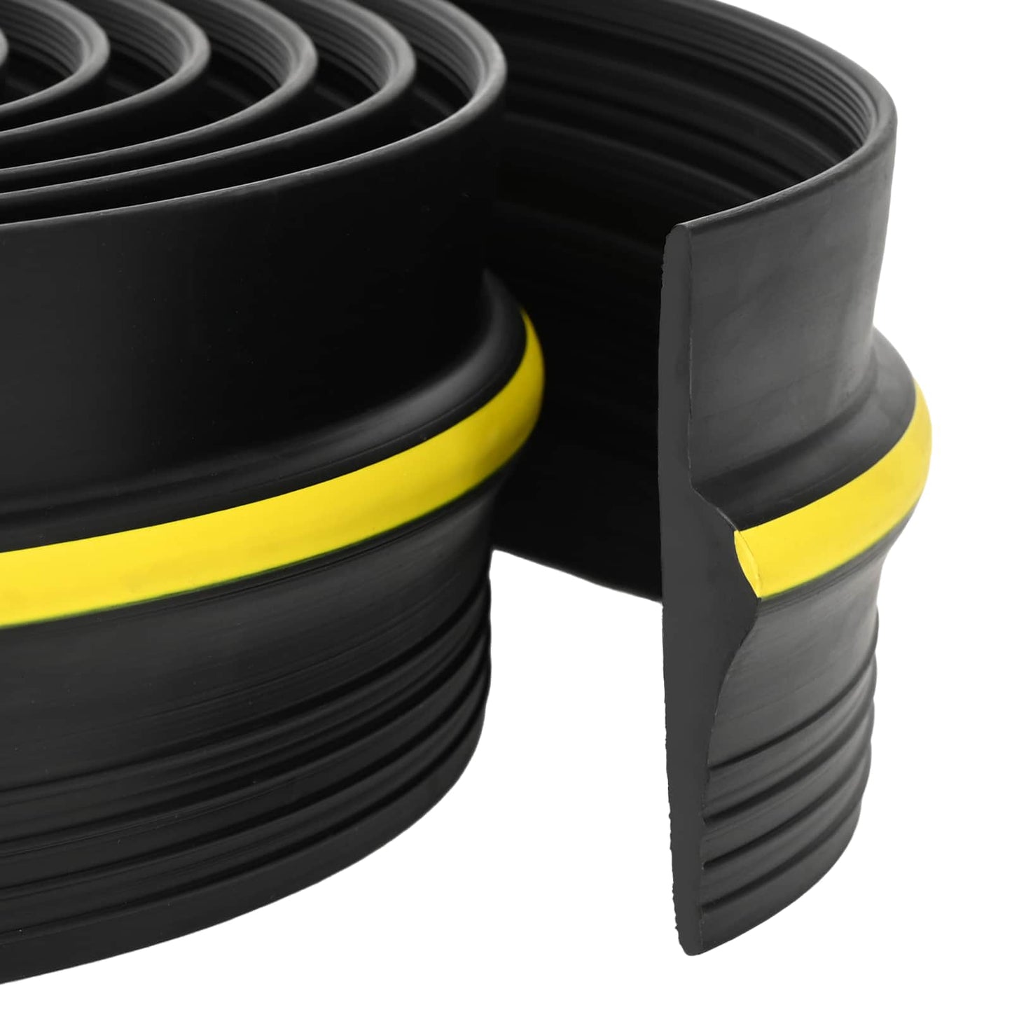 Garage Floor Seal Black and Yellow 12 x 90 mm 1.5 m PVC