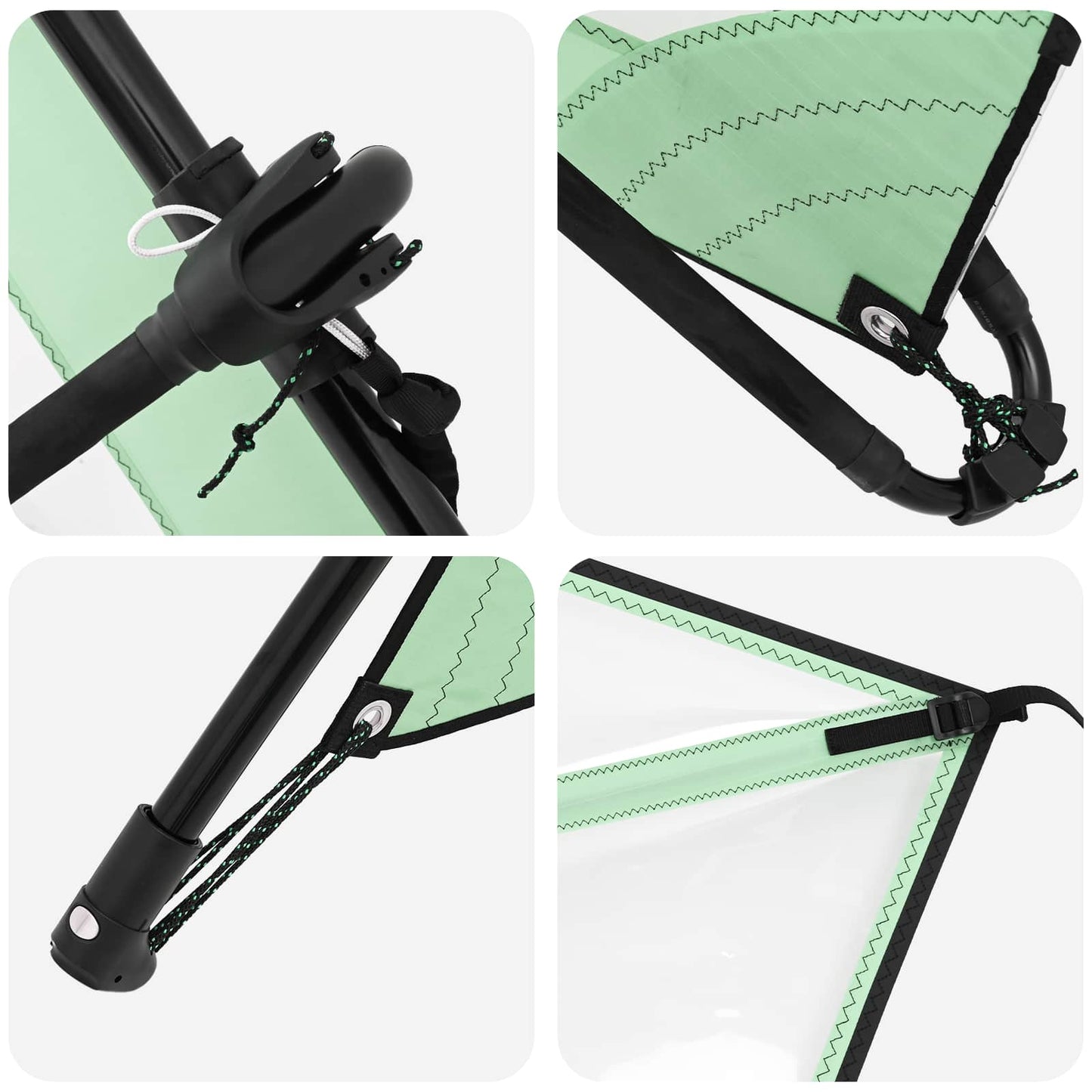 Inflatable SUP Board with Sail POSEIDON 330 x 76 x 15 cm Green