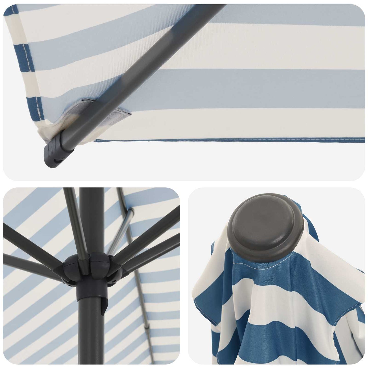 Garden Parasol with Base 200 x 300 cm Polyester Rectangular