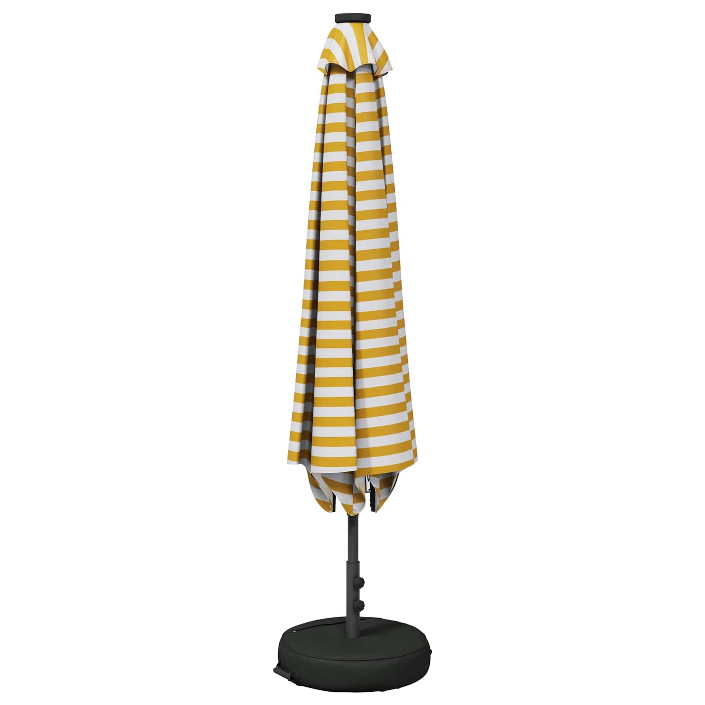 Garden Parasol with LED Lights and Base 230 x 230 cm Polyester