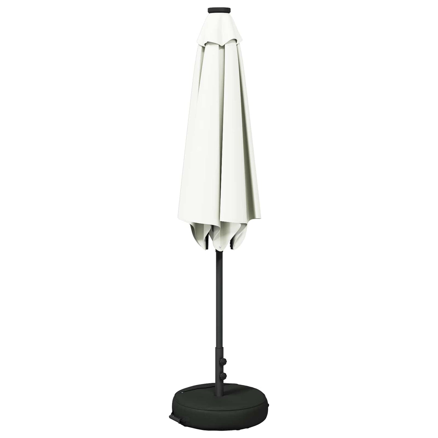 Garden Parasol with LED Lights and Base 270 x 270 cm Polyester
