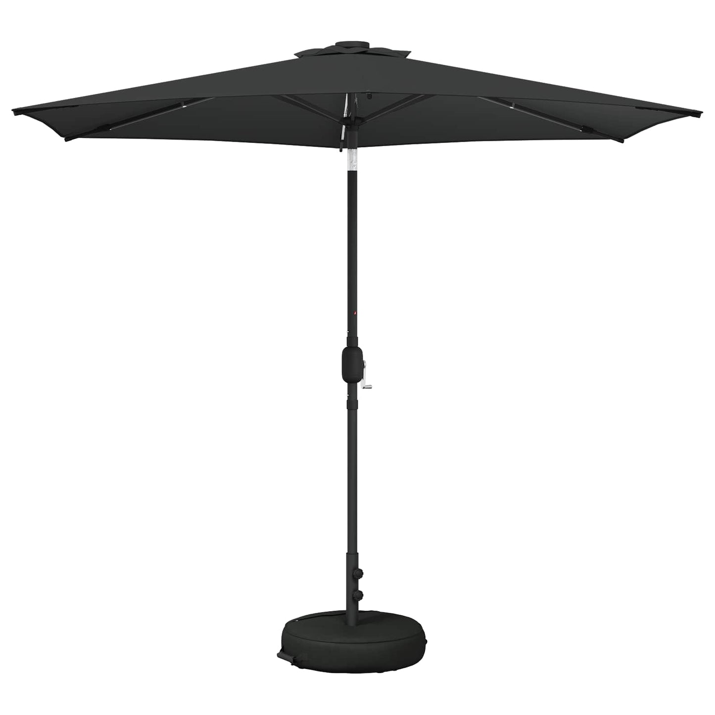 Garden Parasol with LED Lights and Base 270 x 270 cm Polyester