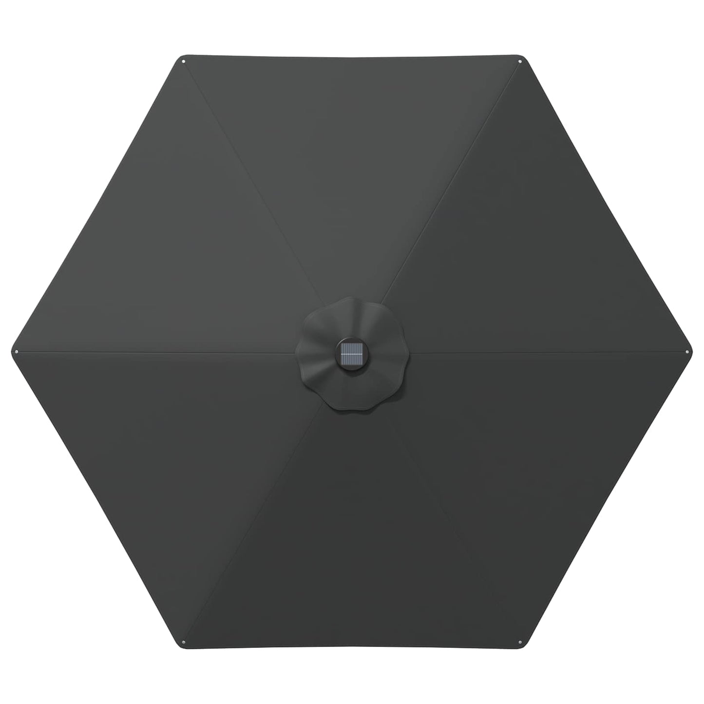 Garden Parasol with LED Lights and Base 270 x 270 cm Polyester