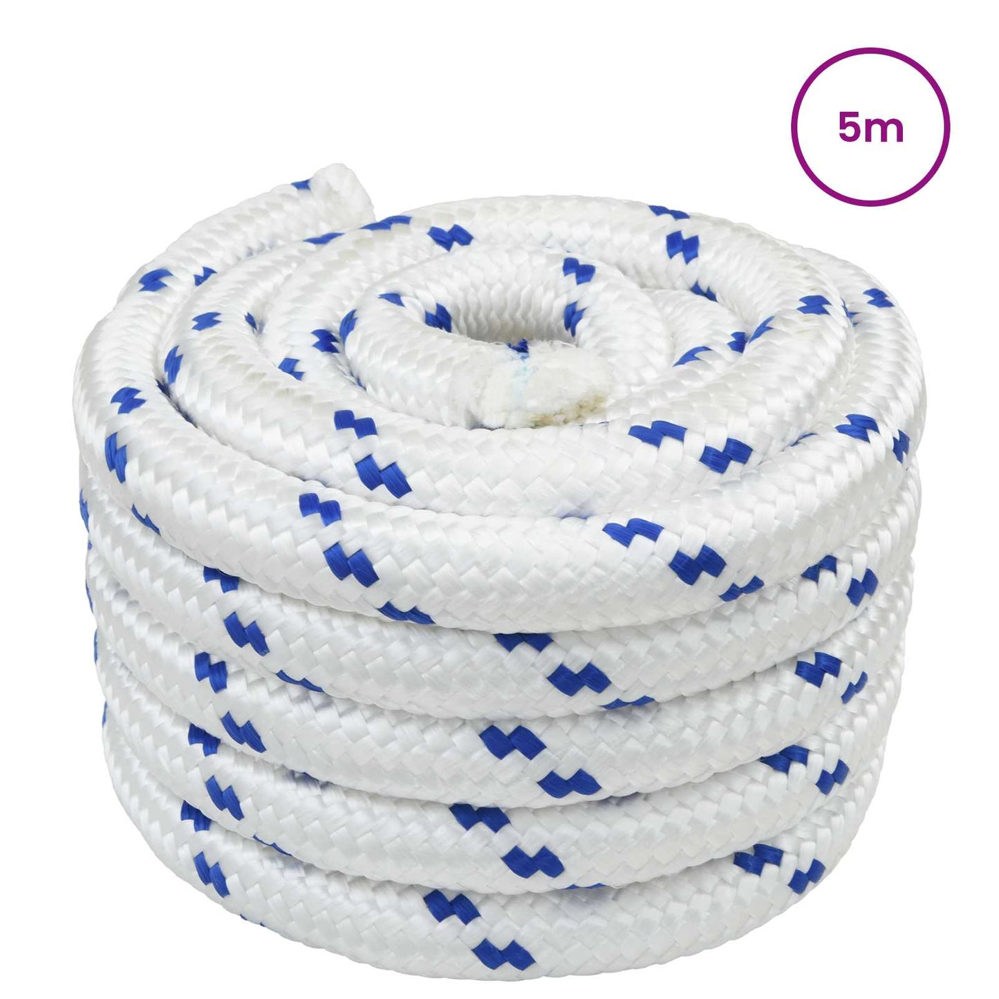 Boat Rope 6 mm 5 m White and Blue