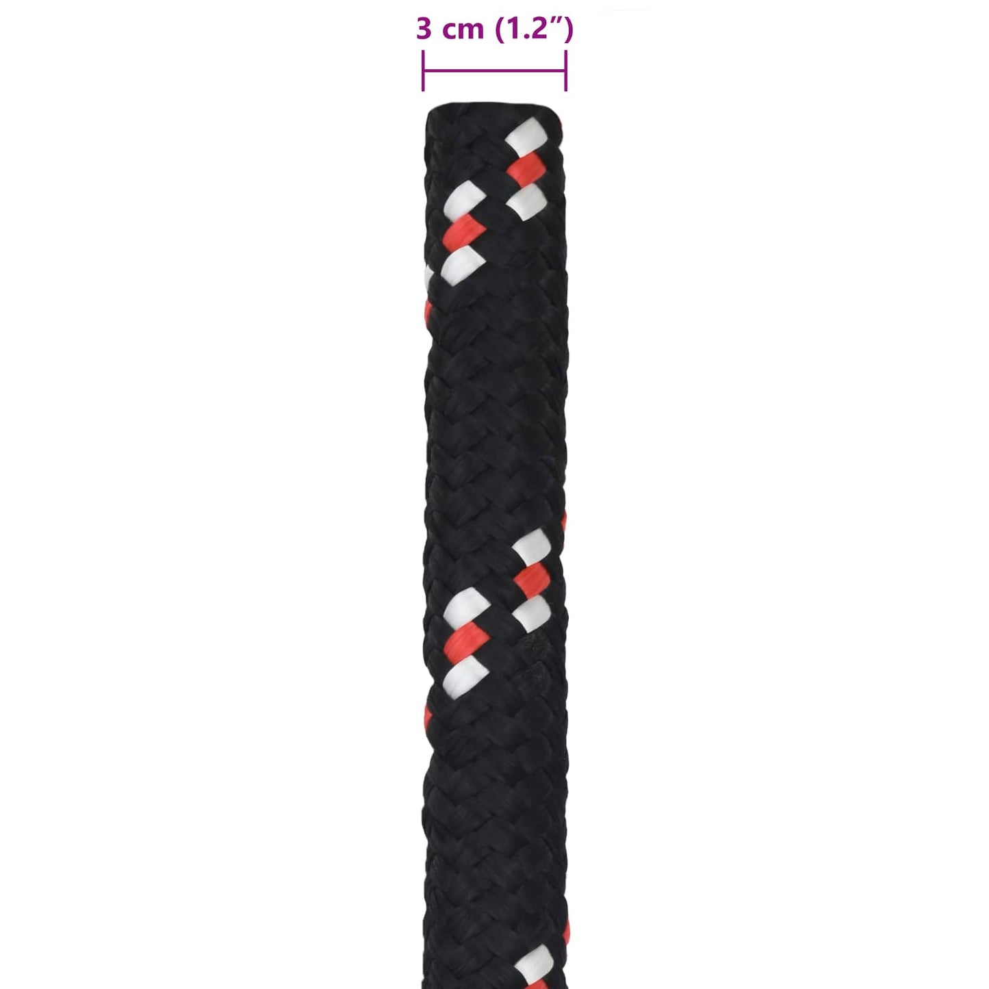 Boat Rope 3 mm 50 m Black and Red PP