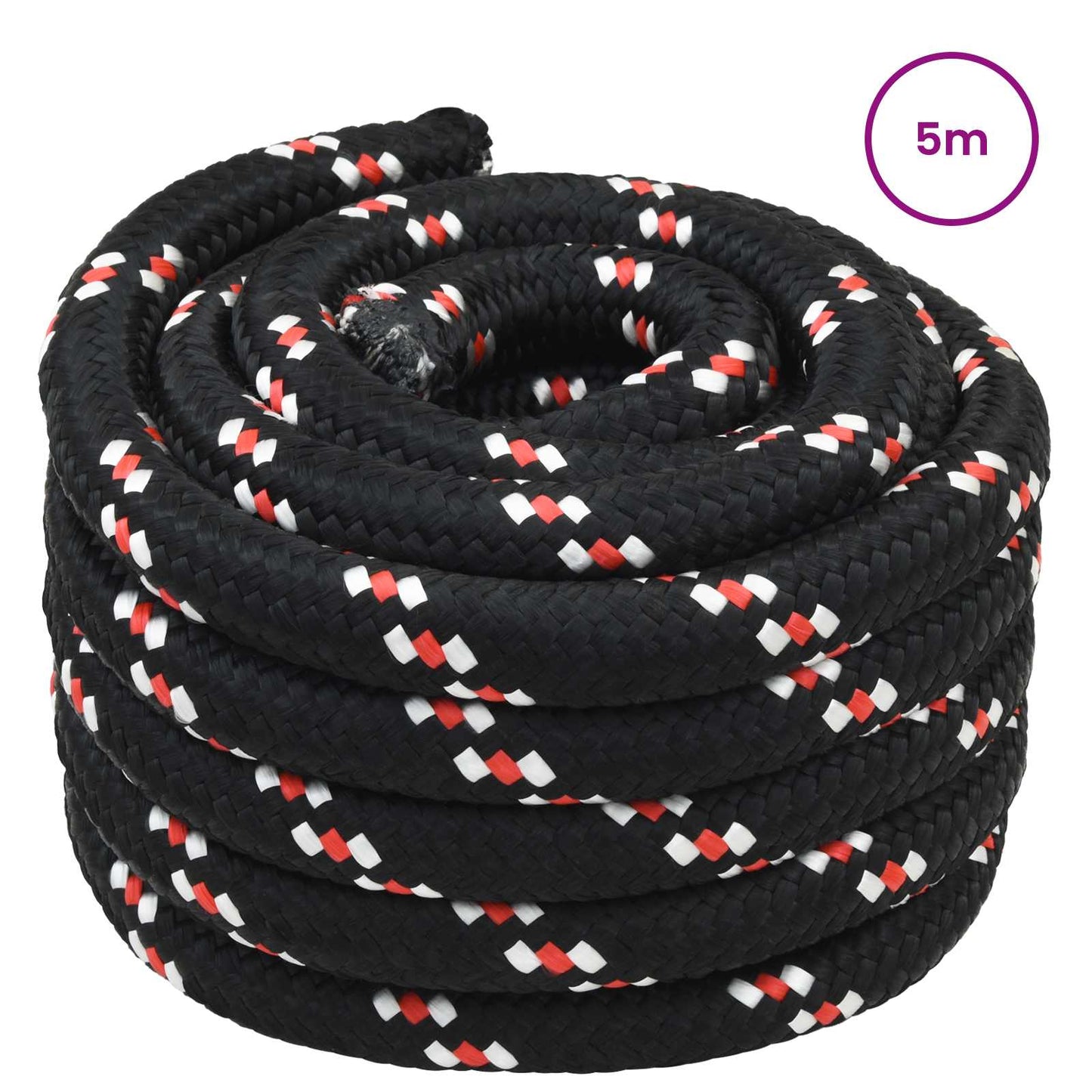 Boat Rope 5 mm 5 m Black and Red
