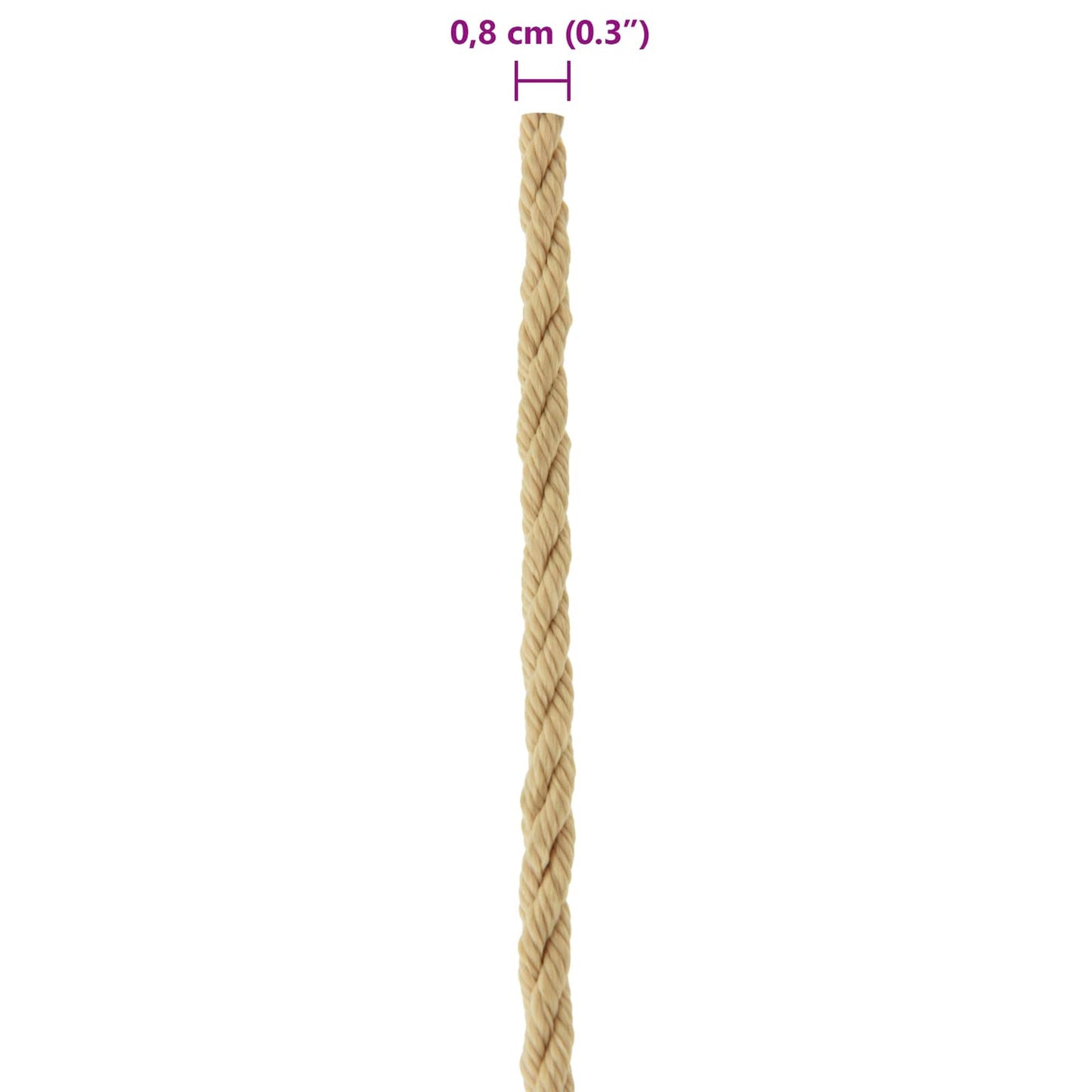 Boat Rope 0.8 mm 50 m Natural